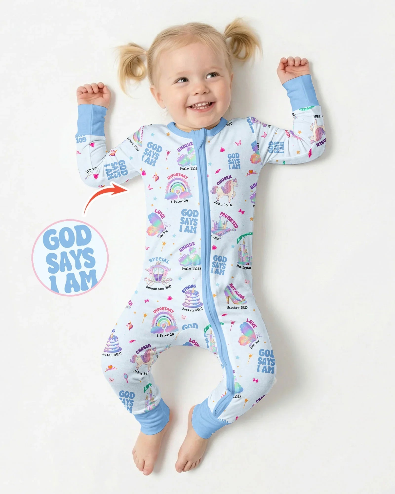 God Says I Am Girl Bamboo Convertible Zippy