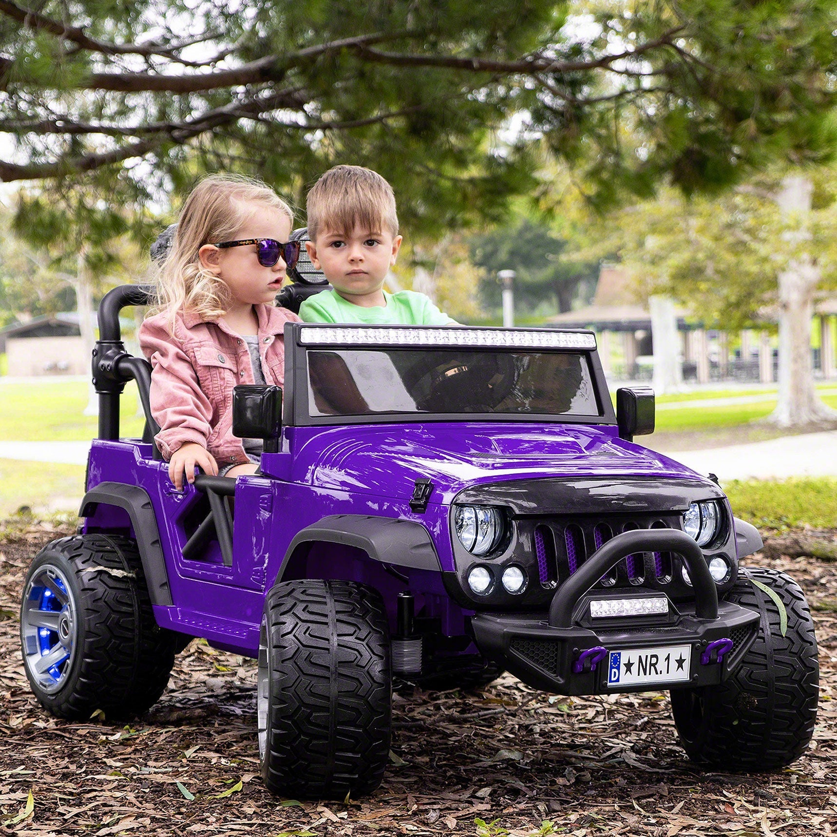 Trail Explorer 24v Kids Ride-on Car Truck With R/c Parental Remote | Purple
