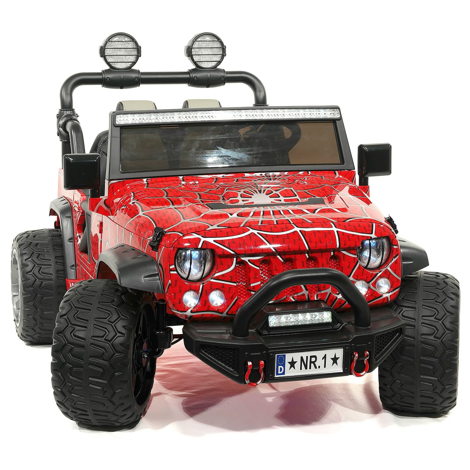 Trail Explorer 24v Kids Ride-on Car Truck With R/c Parental Remote | Spider Red