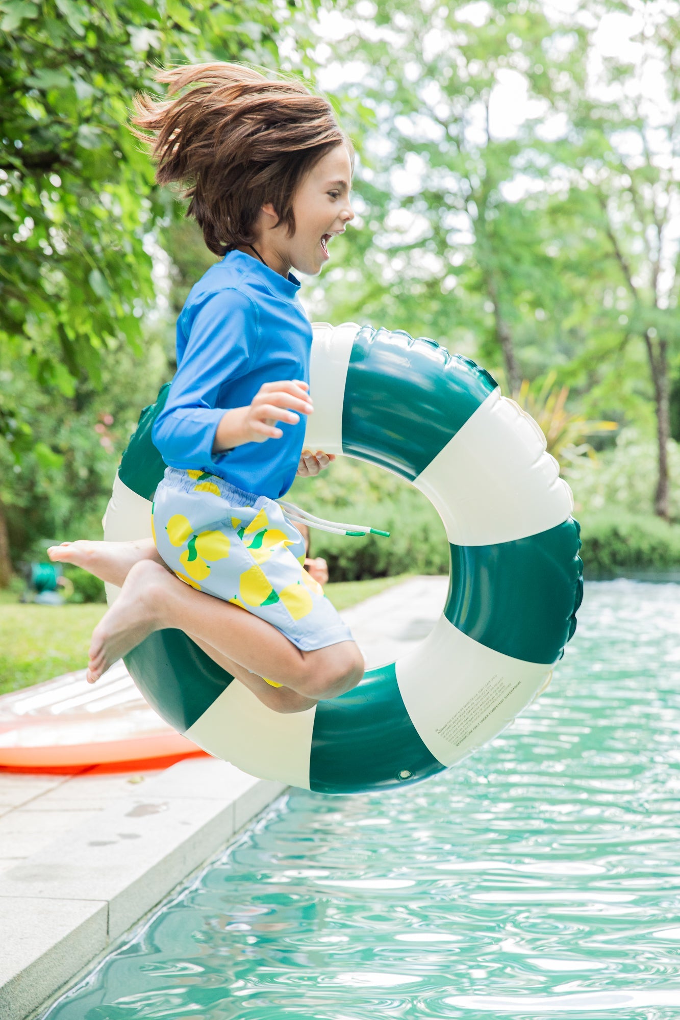 Ufp 50+ Recycled Polyester French Blue Kid Rashguard