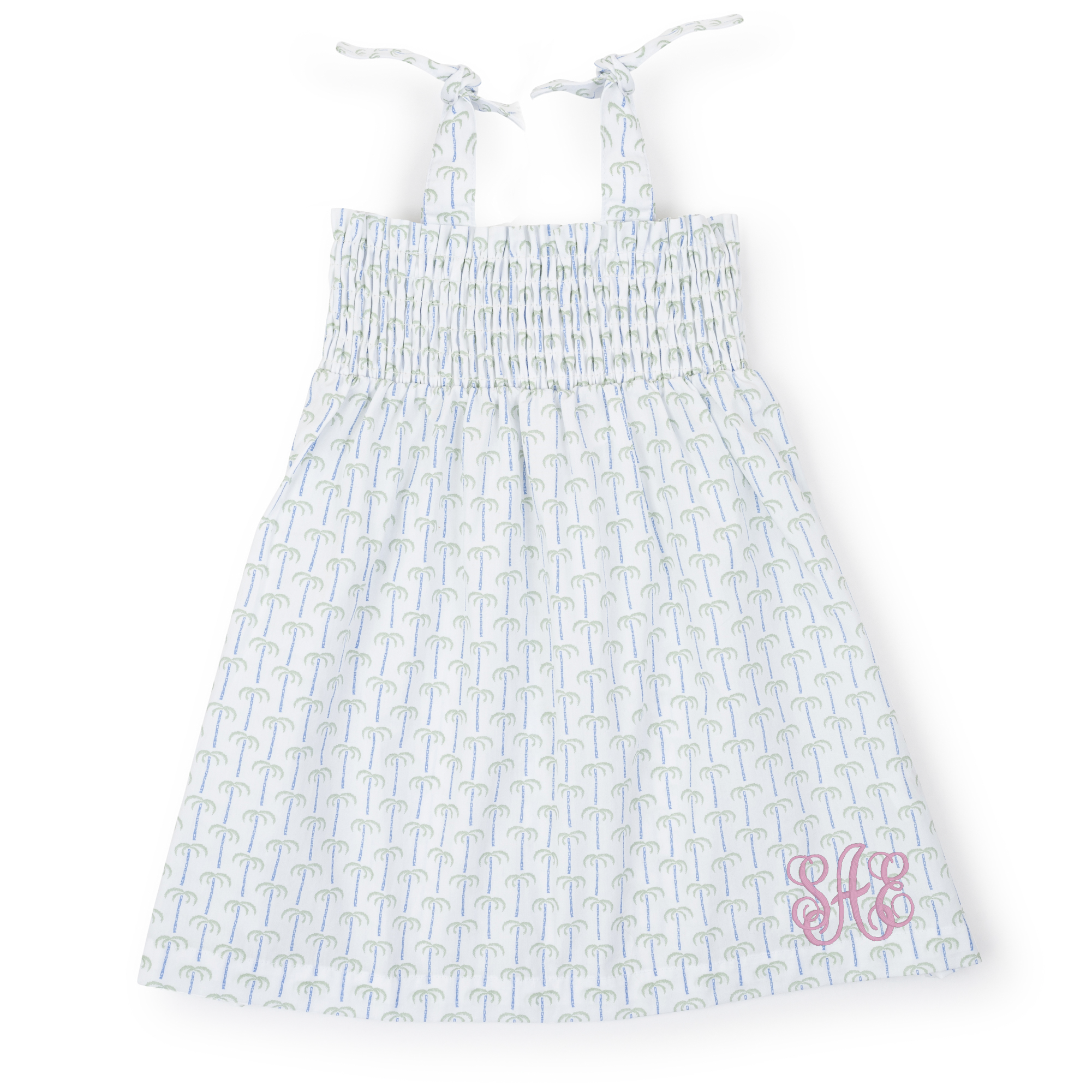 Betsy Girls' Woven Dress - Pacific Palms Blue