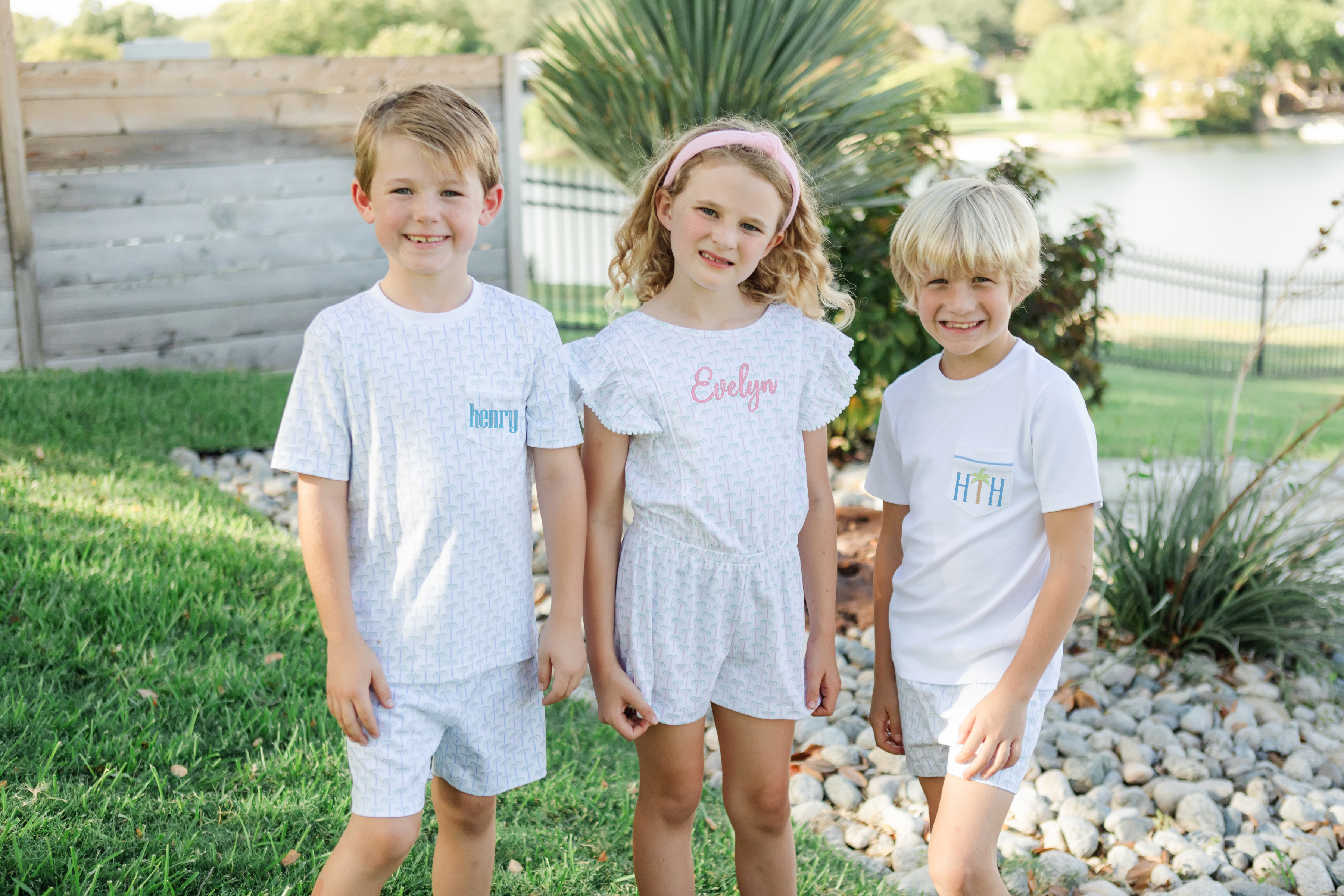 Rae Girls' Pima Cotton Romper - Pacific Palms Pink