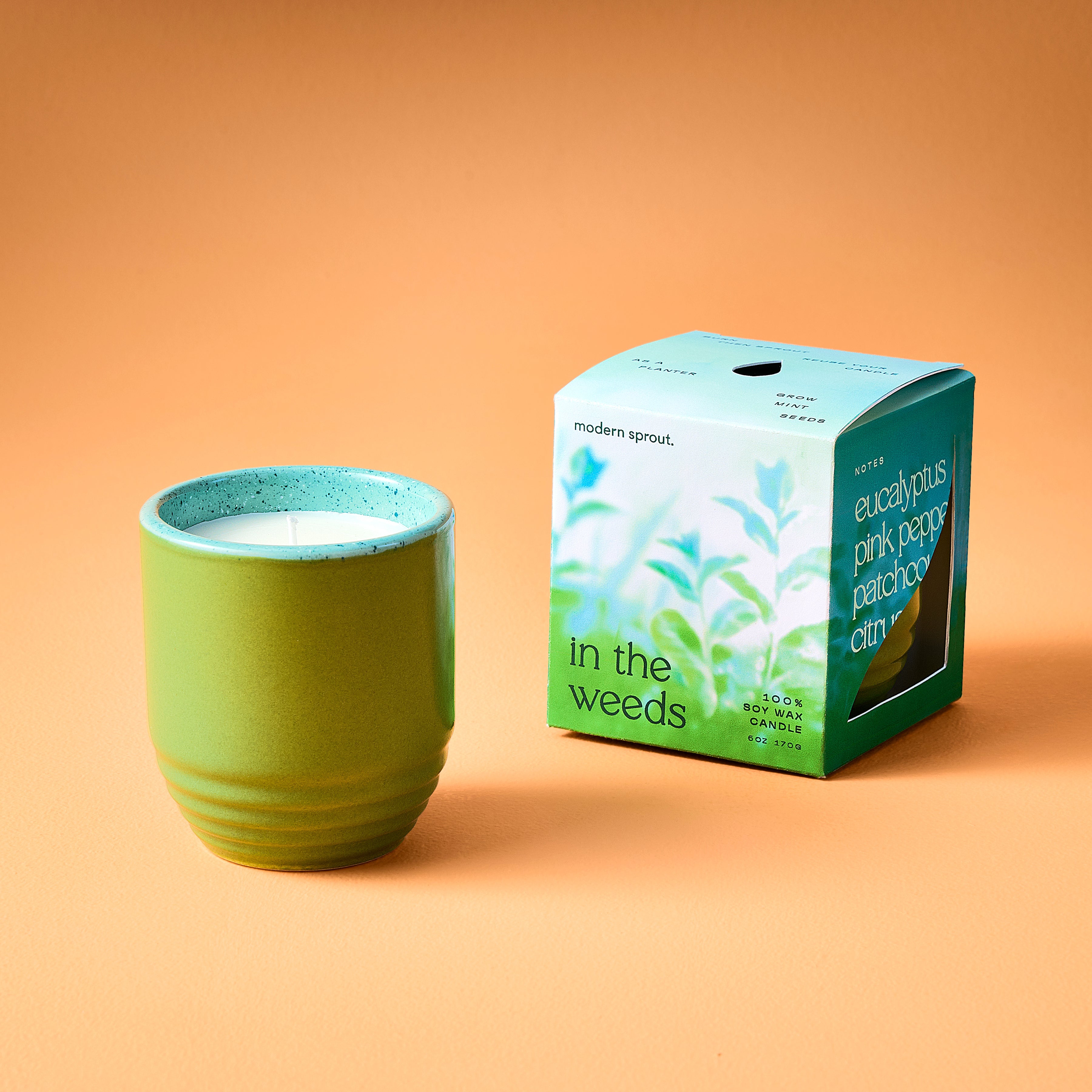 Garden Vibes Candle/planter 2-in-1