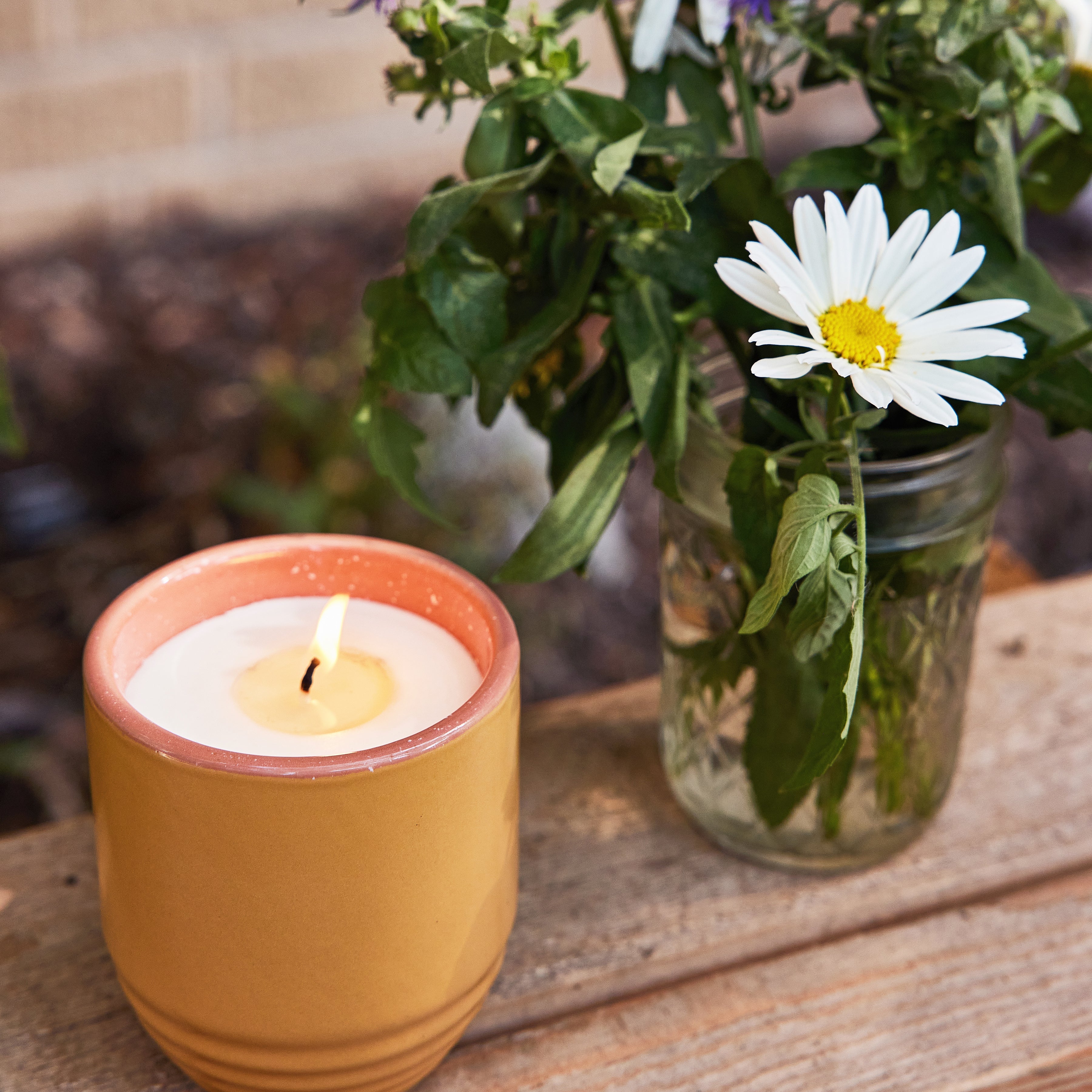 Garden Vibes Candle/planter 2-in-1