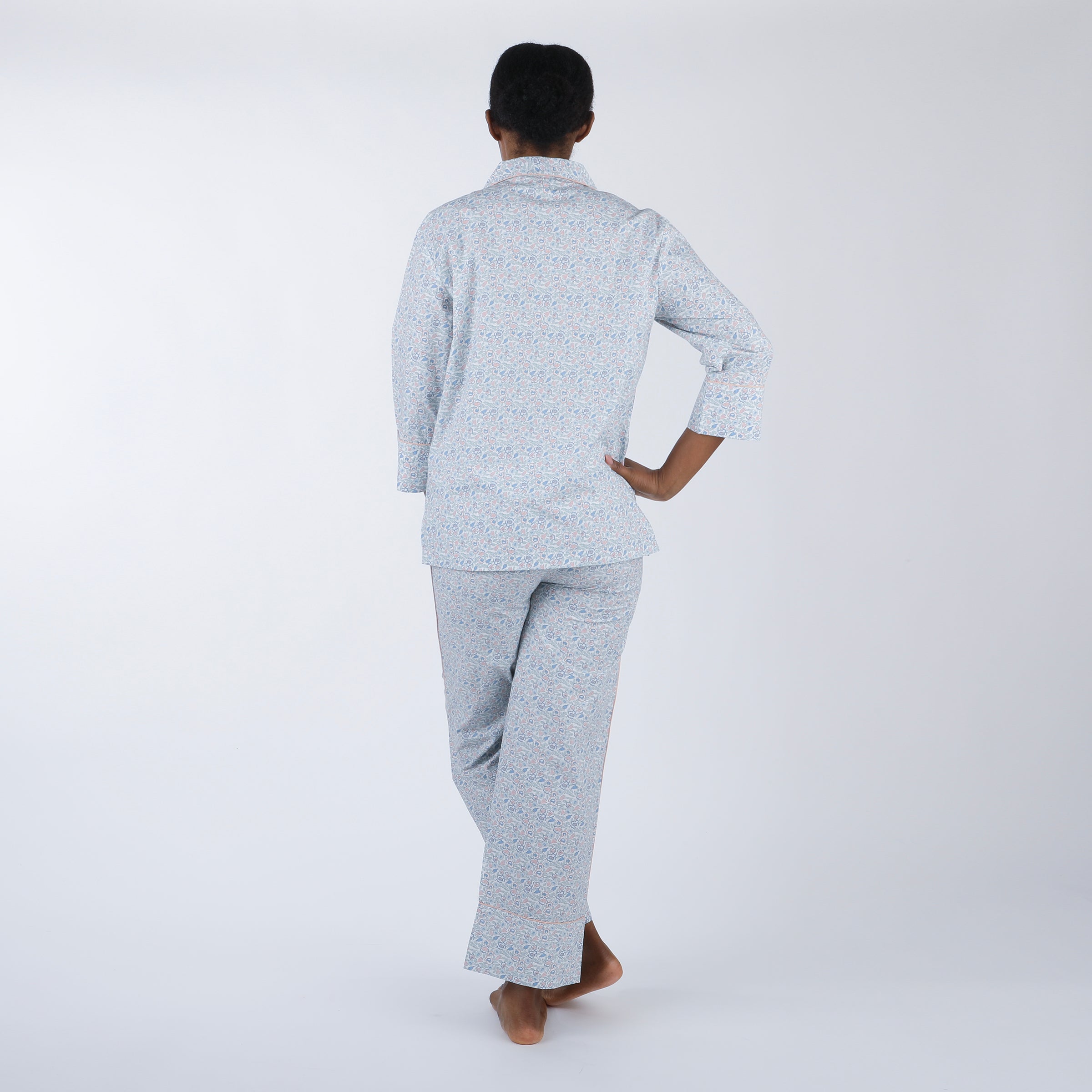 Classic Cotton Pajamas In French Floral