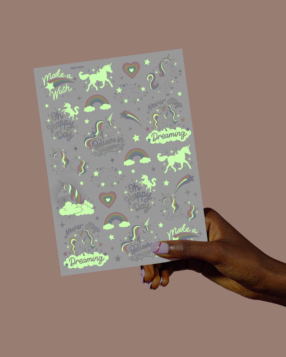 Unicorn Glo Tats - 46 Foil Temporary Tattoos