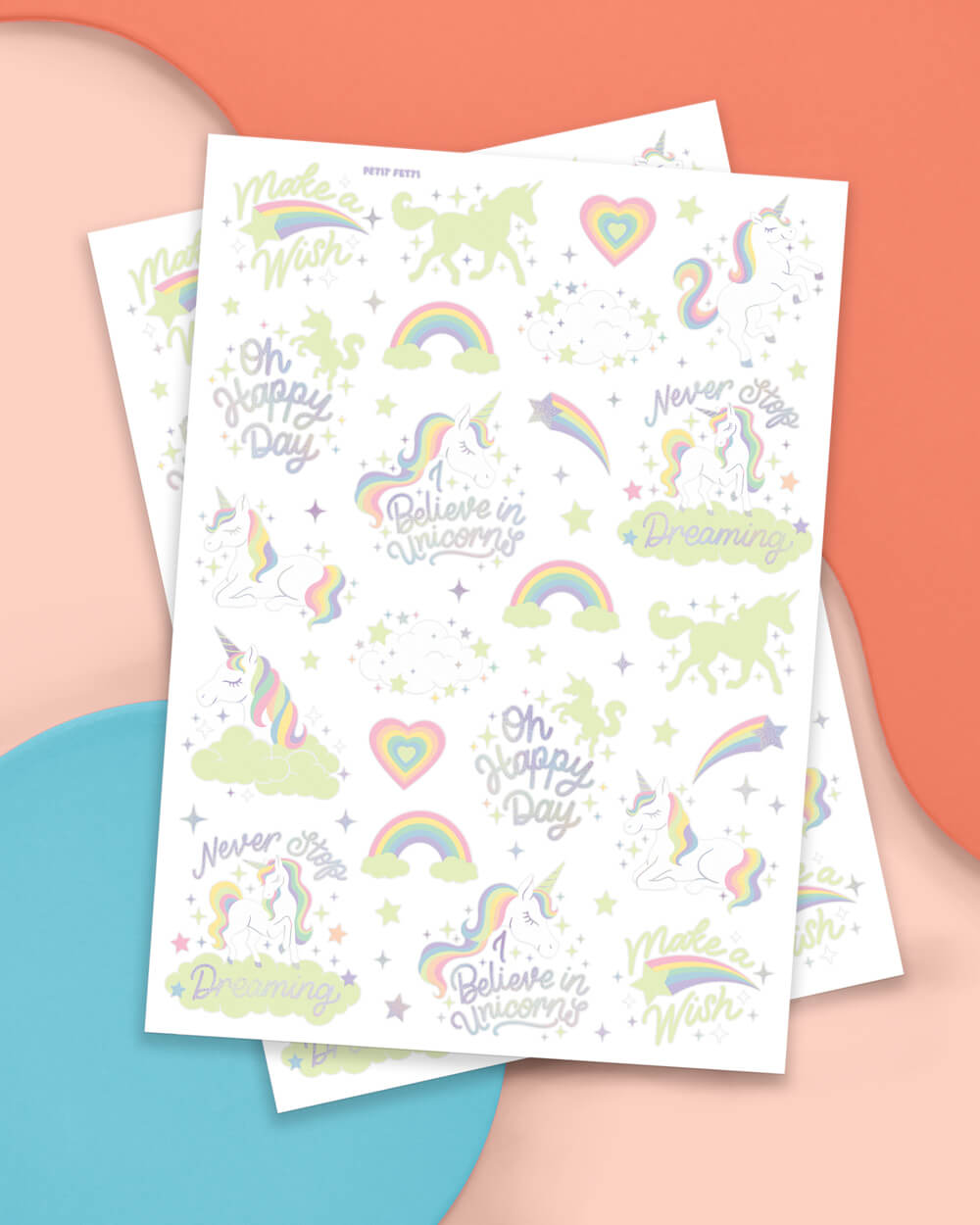 Unicorn Glo Tats - 46 Foil Temporary Tattoos