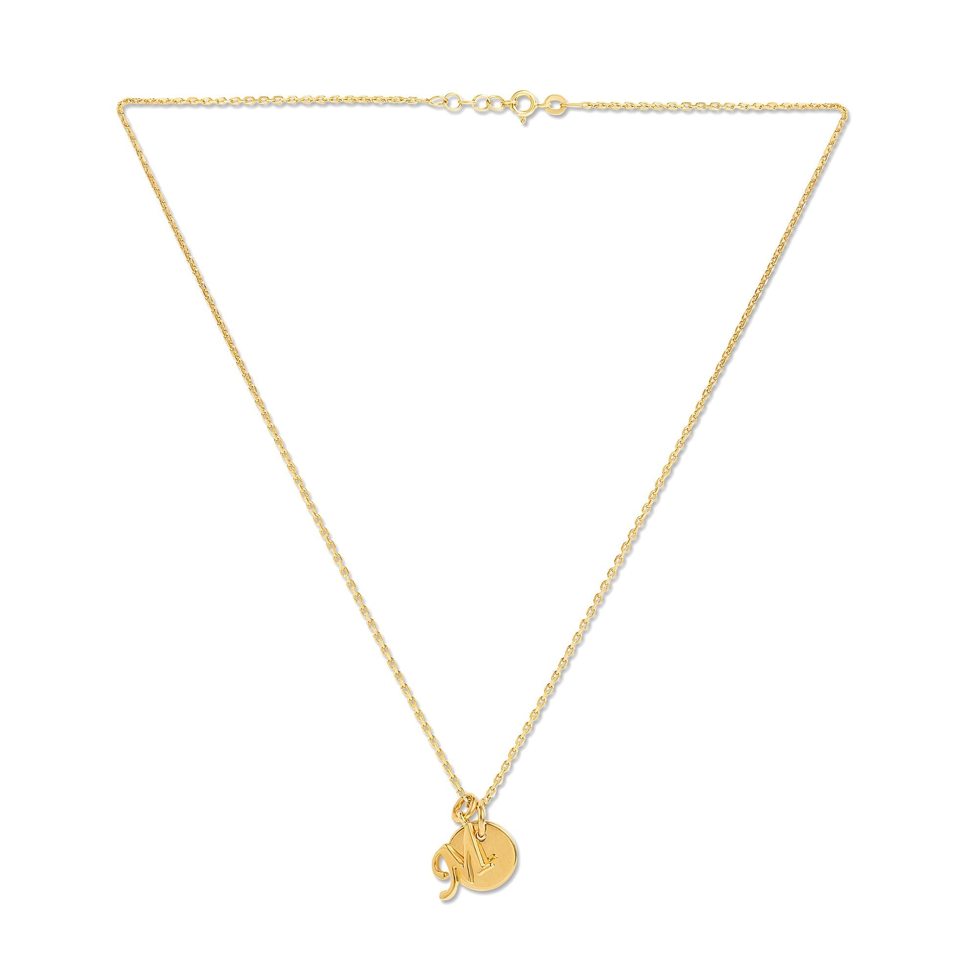 Mysha Personalized Eternal Name Disc And Initial Pendant