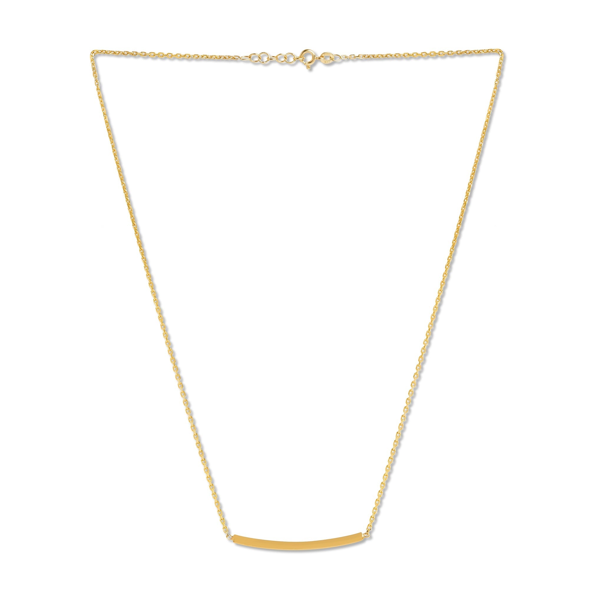 Mysha Personalized Curved Bar Pendant
