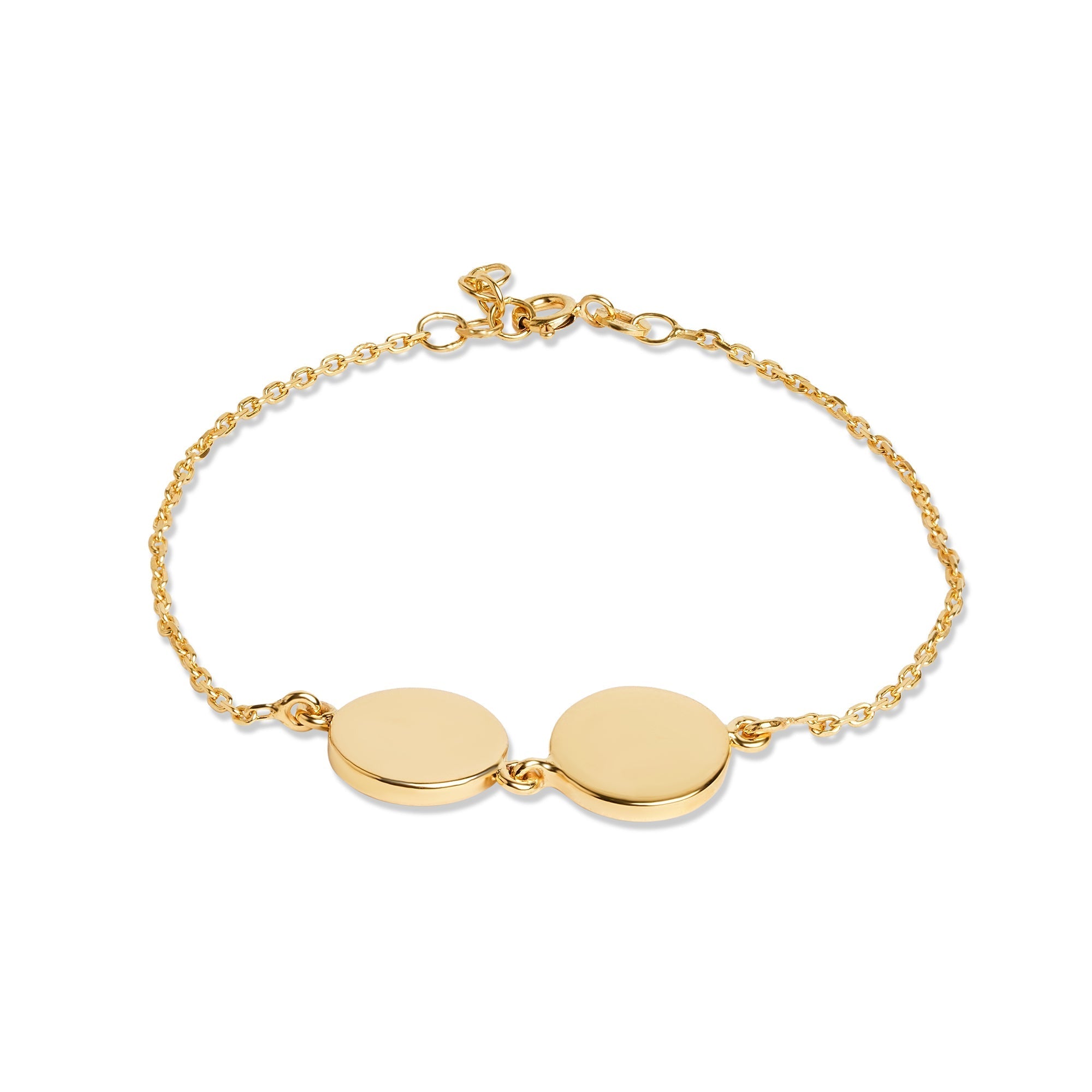 Mysha Personalized Eternal Dual Initial Circle Bracelet