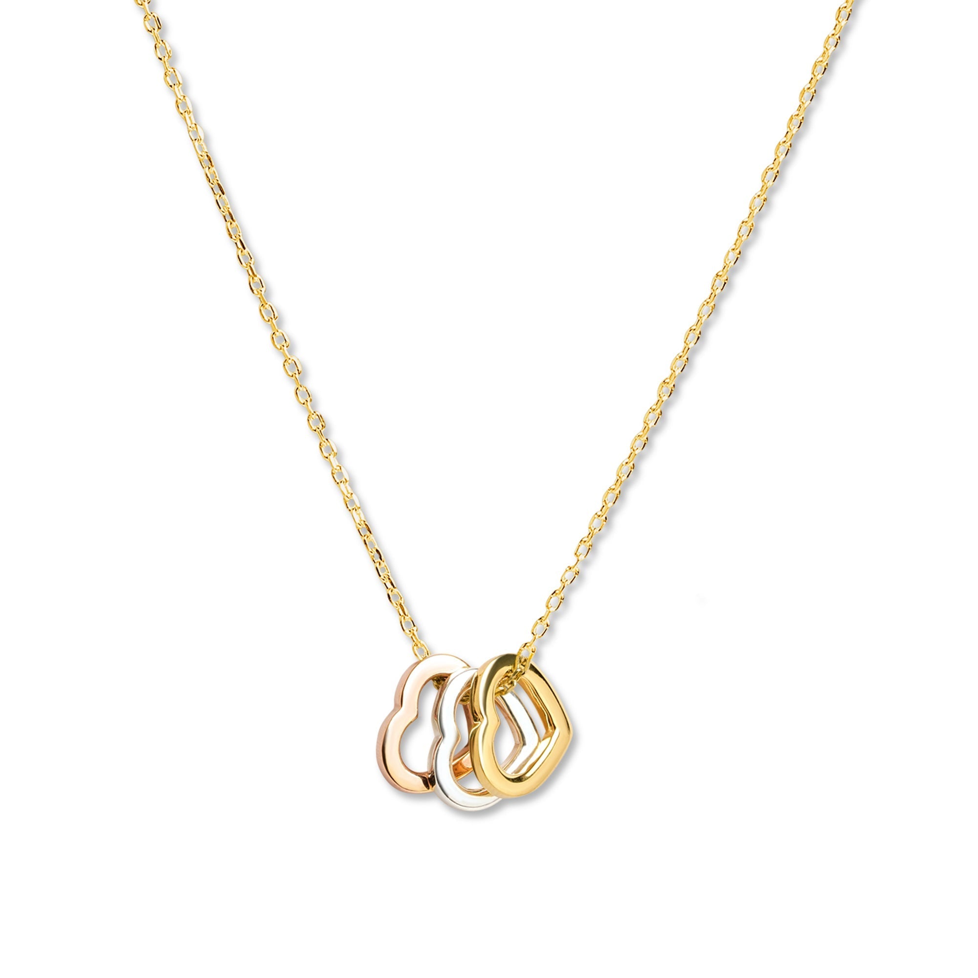 Mysha Triple Heart Of Purity Pendant - Mixed Metal