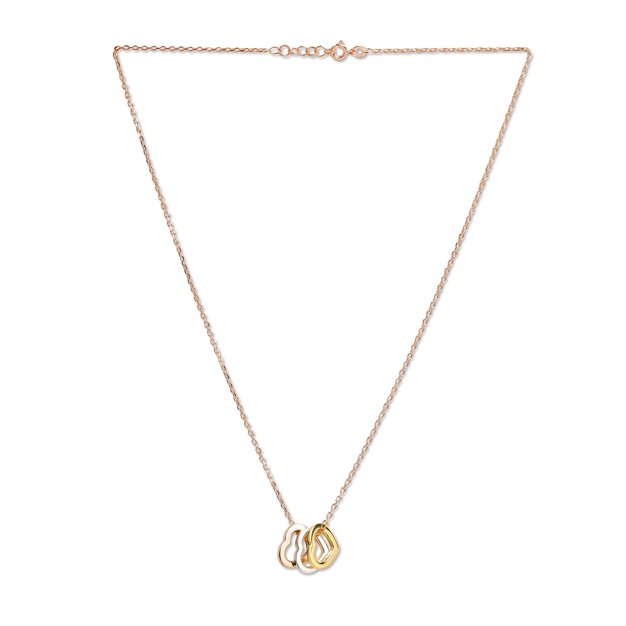 Mysha Triple Heart Of Purity Pendant - Mixed Metal