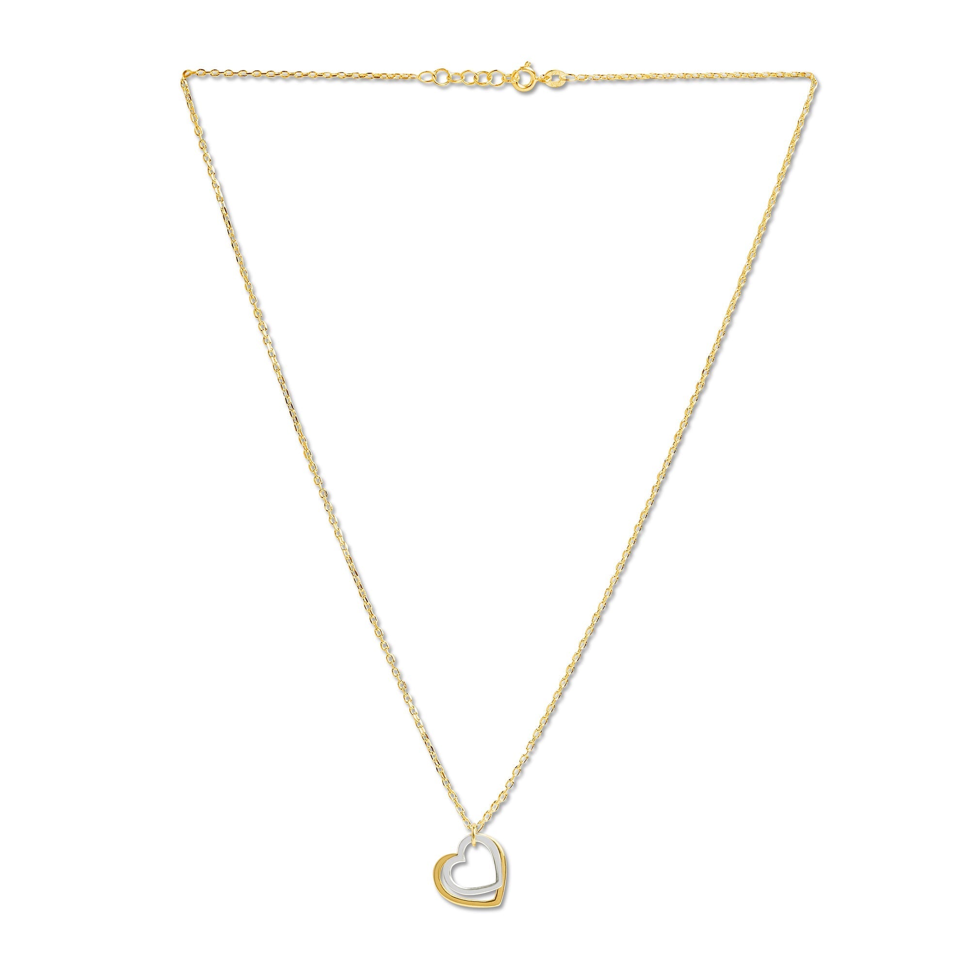 Mysha Love In Bloom Dual Mixed Metal Heart Ring Pendant