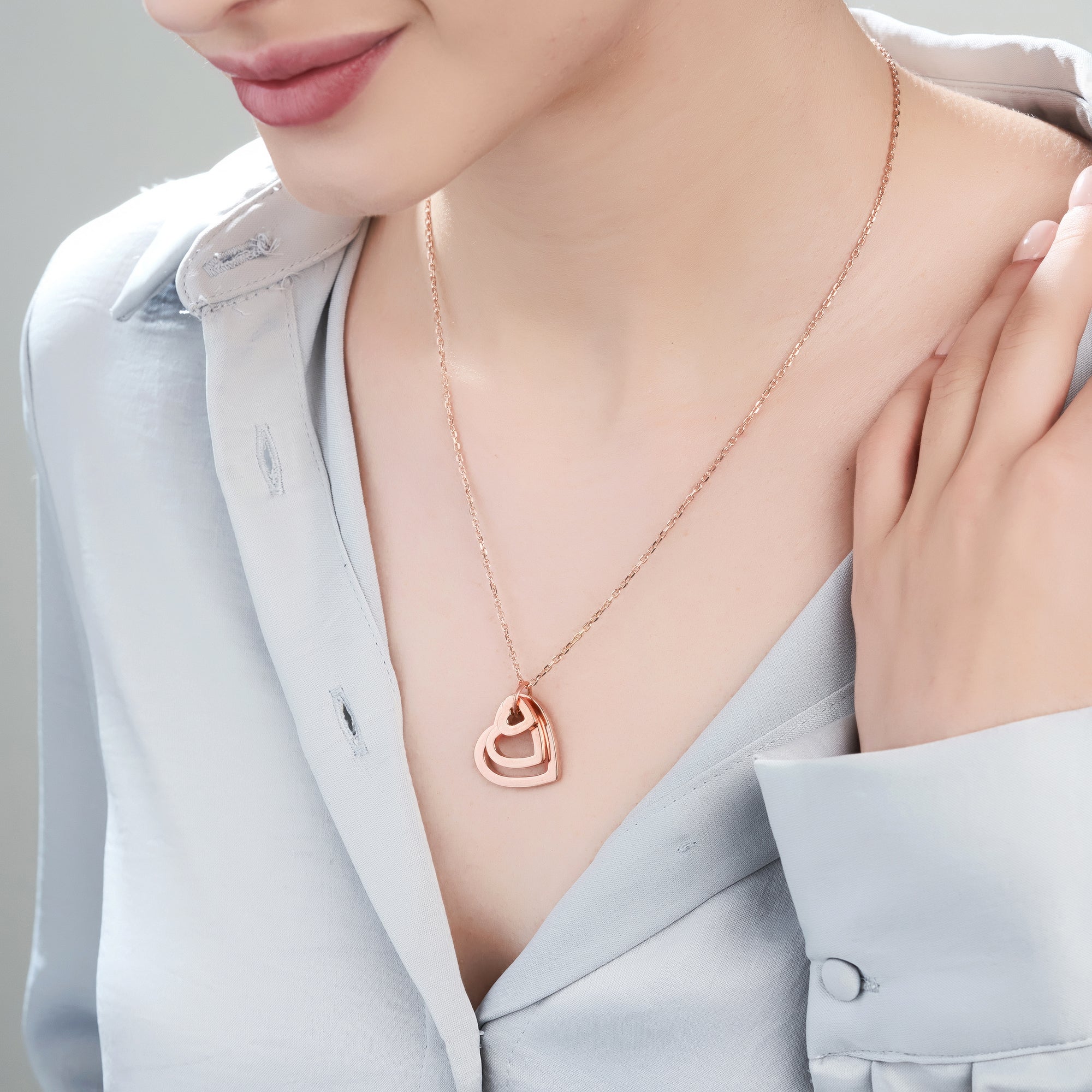 Mysha Love In Bloom Triple Heart Ring Pendant