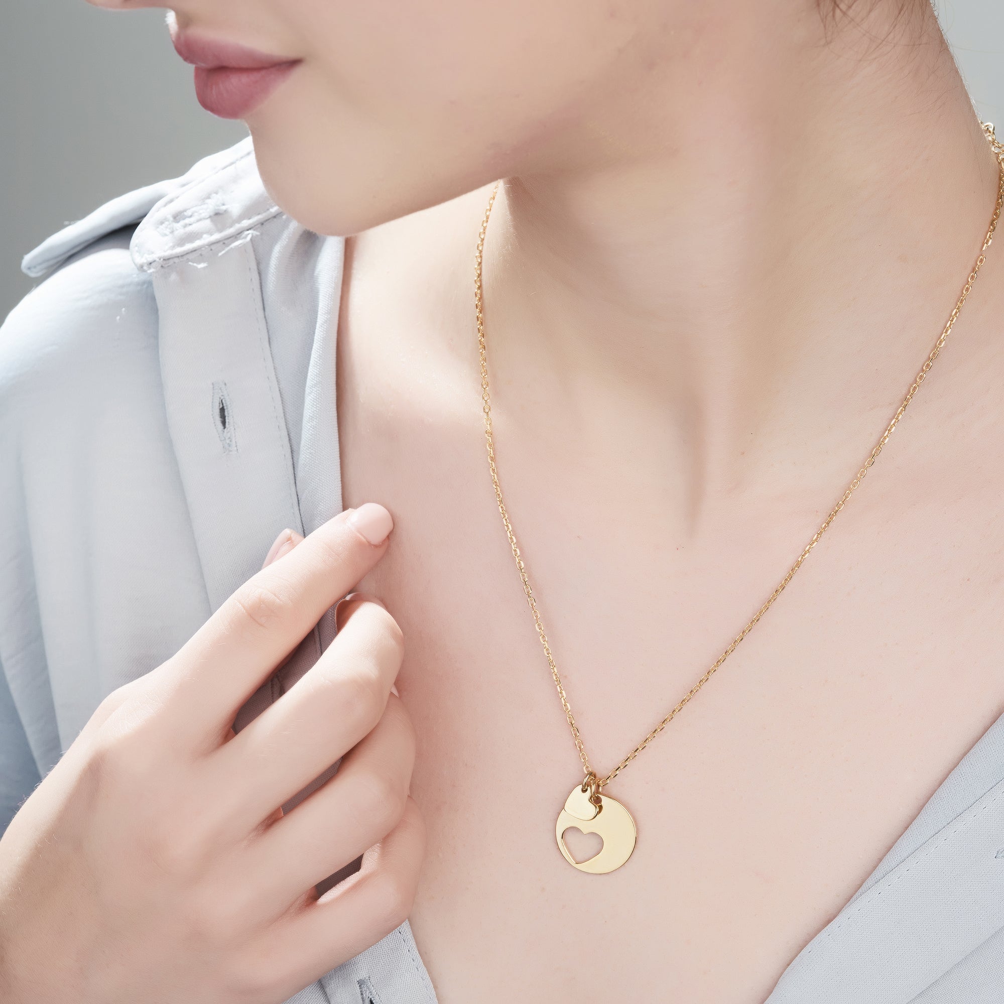 Mysha Personalized Couples' Heart Puzzle Pendant