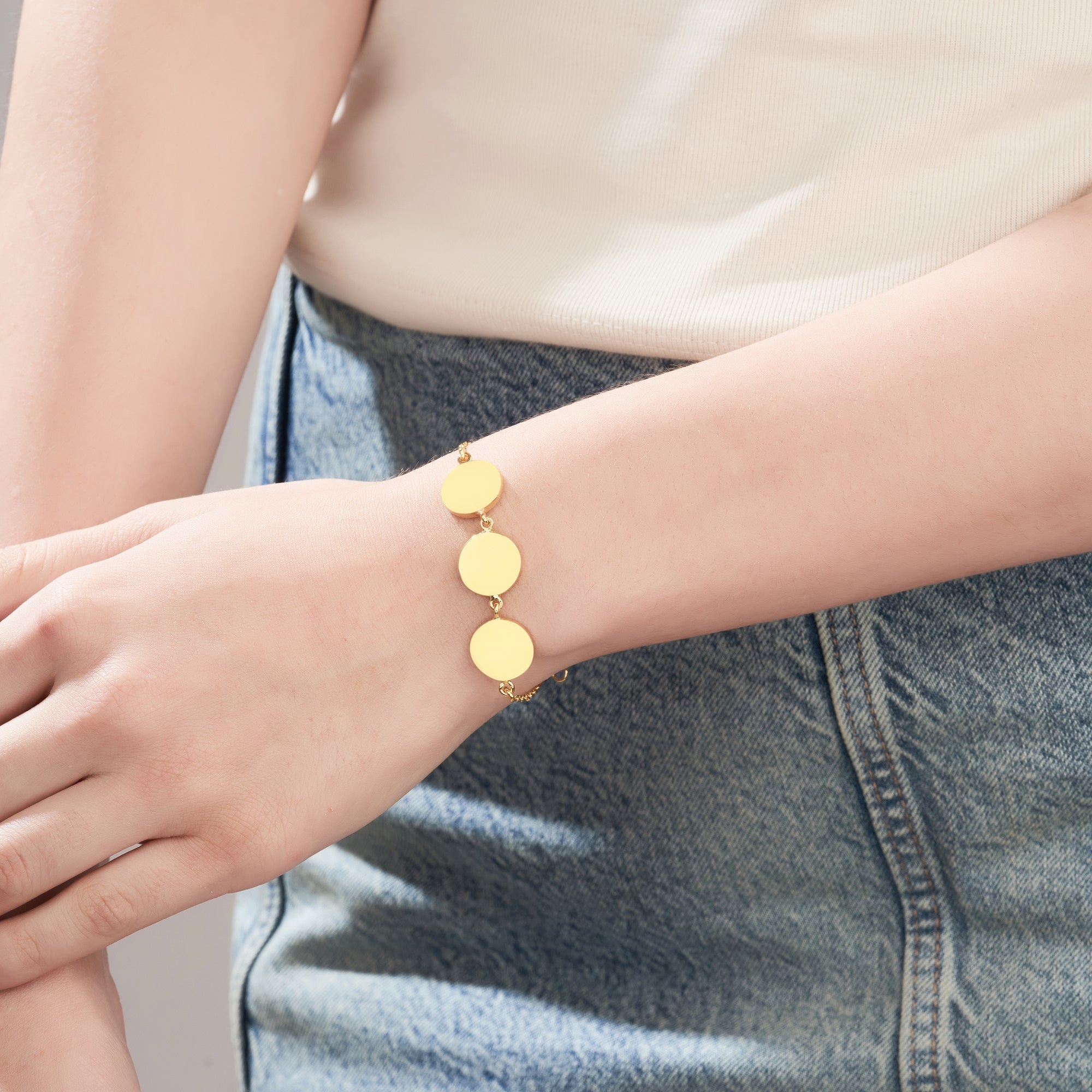 Mysha Personalized Eternal Triple Initial Circle Bracelet