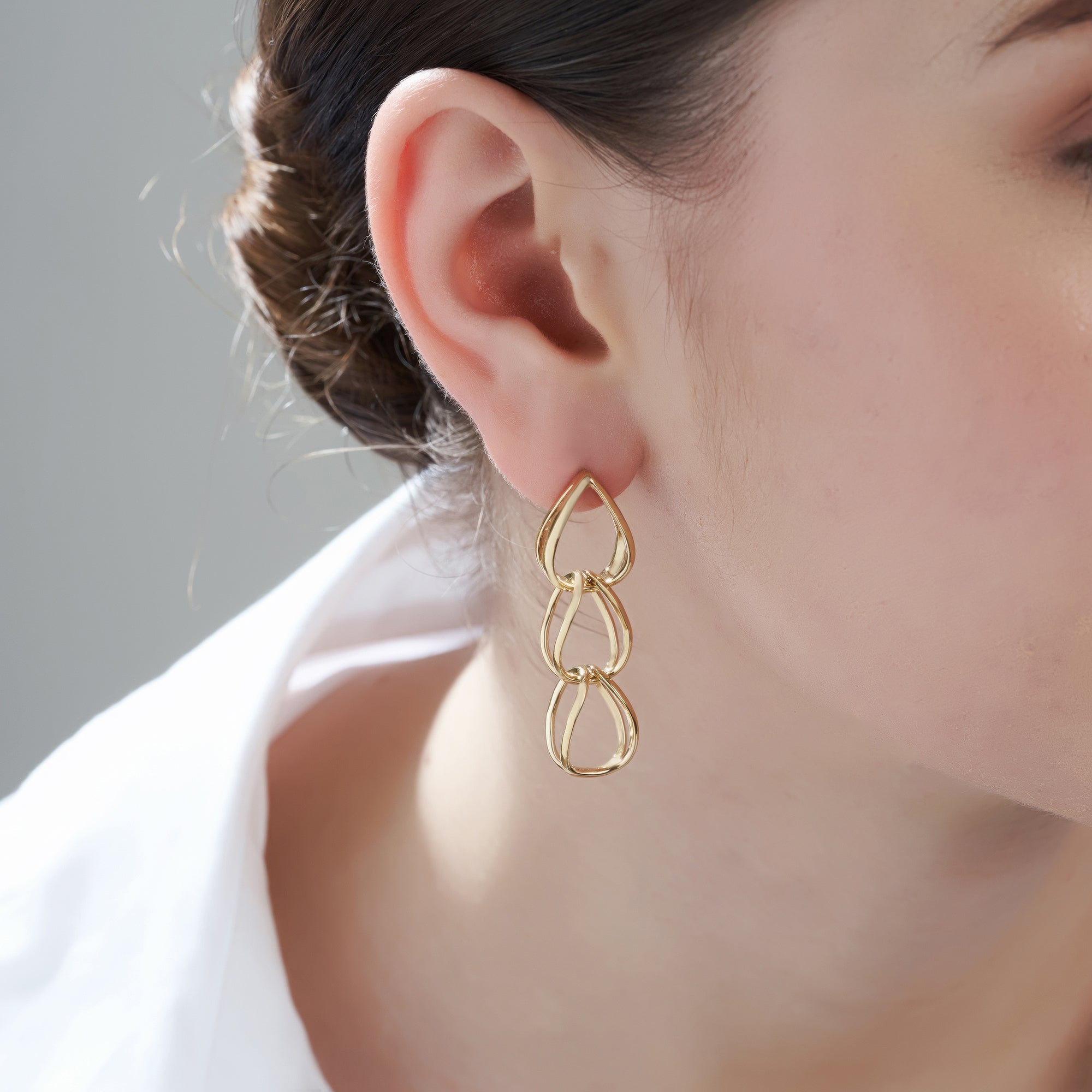 Mysha Sterling And Gold Plate Links Of Love Earrings