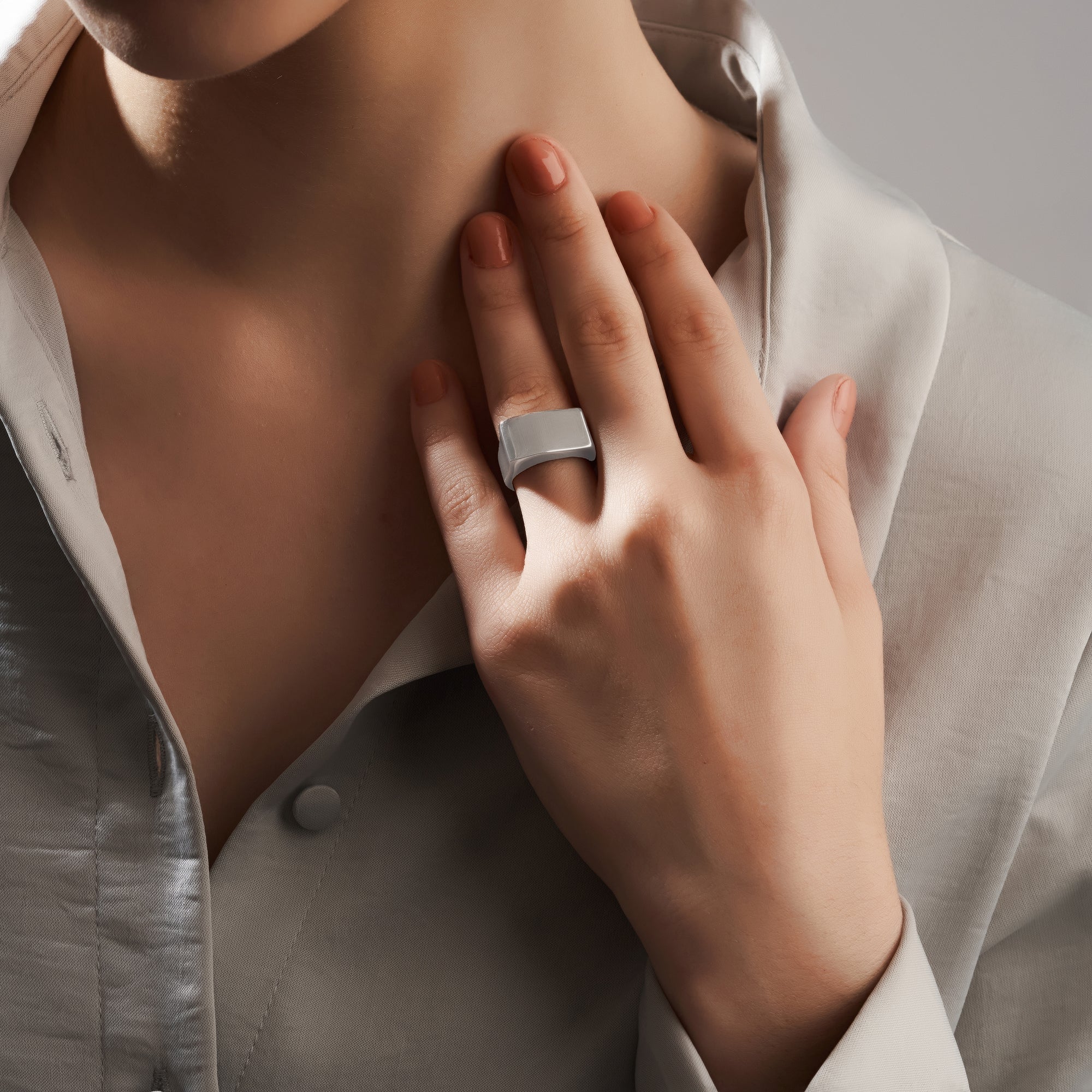 Mysha Sterling Silver Name Id Ring