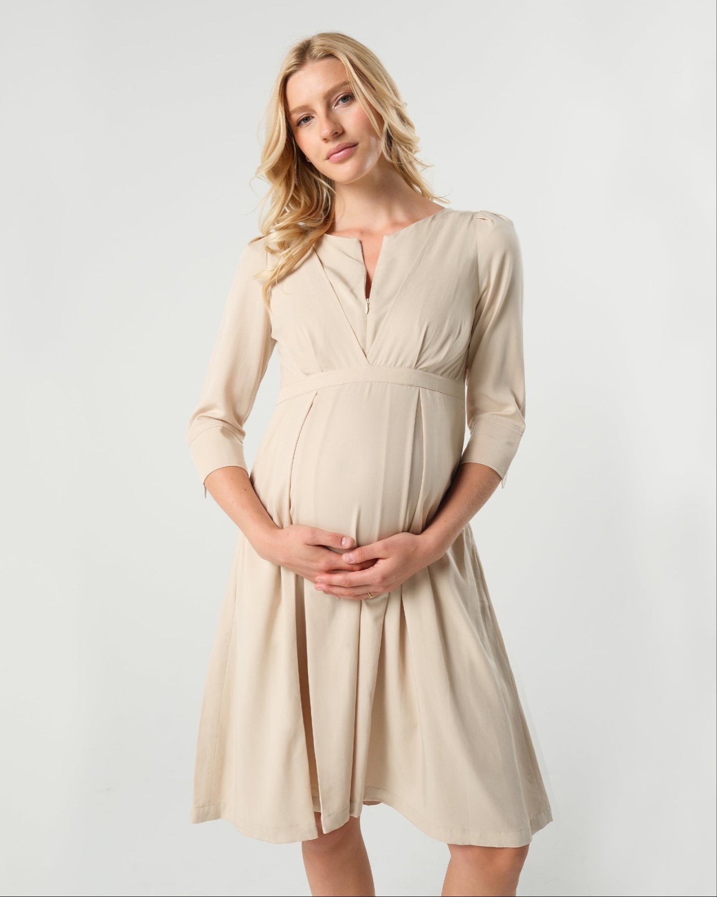 Sarah Tencel Empire Maternity & Nursing Dress