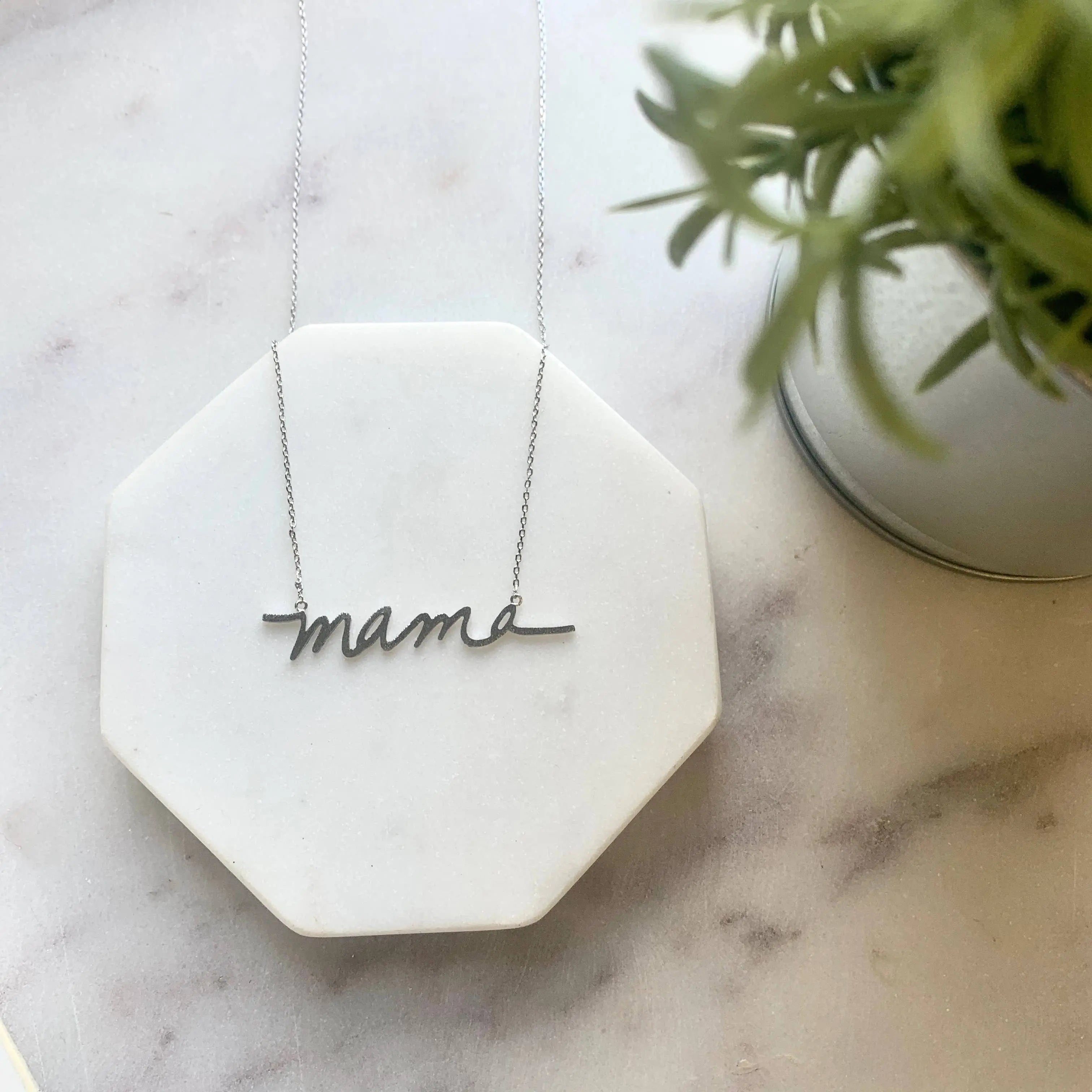 Mama Necklace - Silver By Pretty Simple