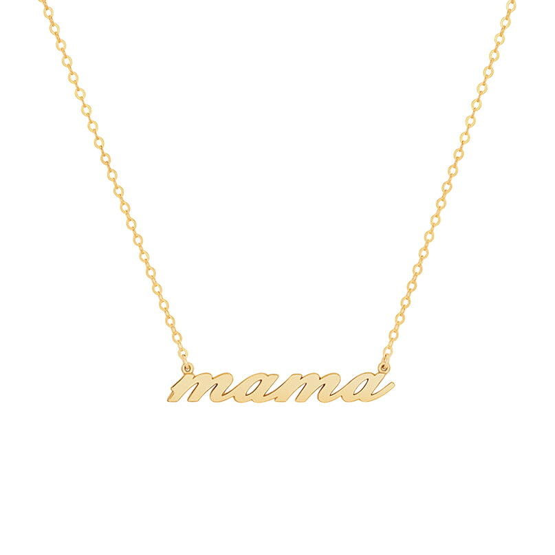 Mama Script Necklace