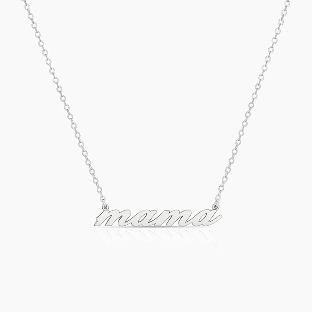Mama Script Necklace