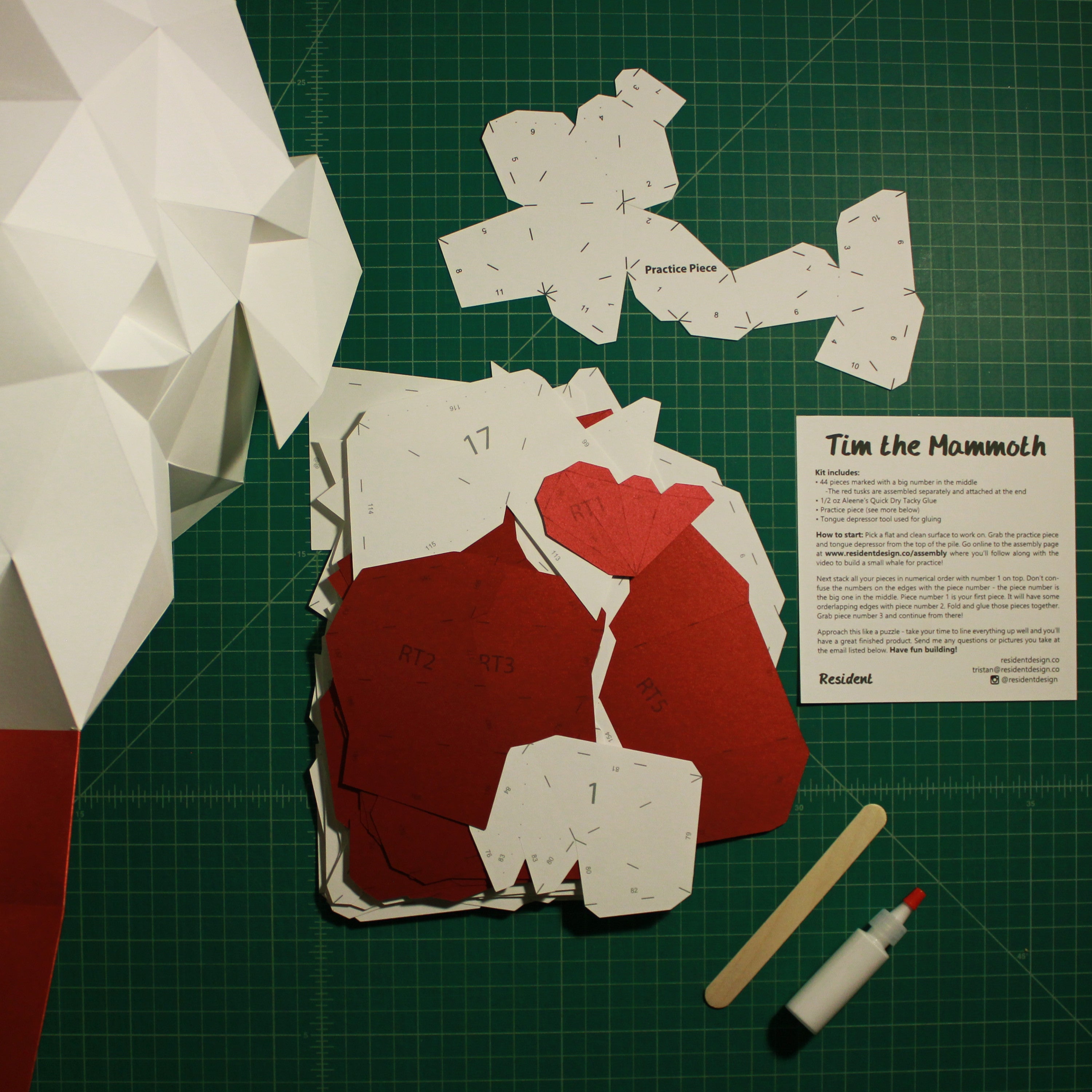 Tim The Mammoth | Diy Paper Craft Animal Kit