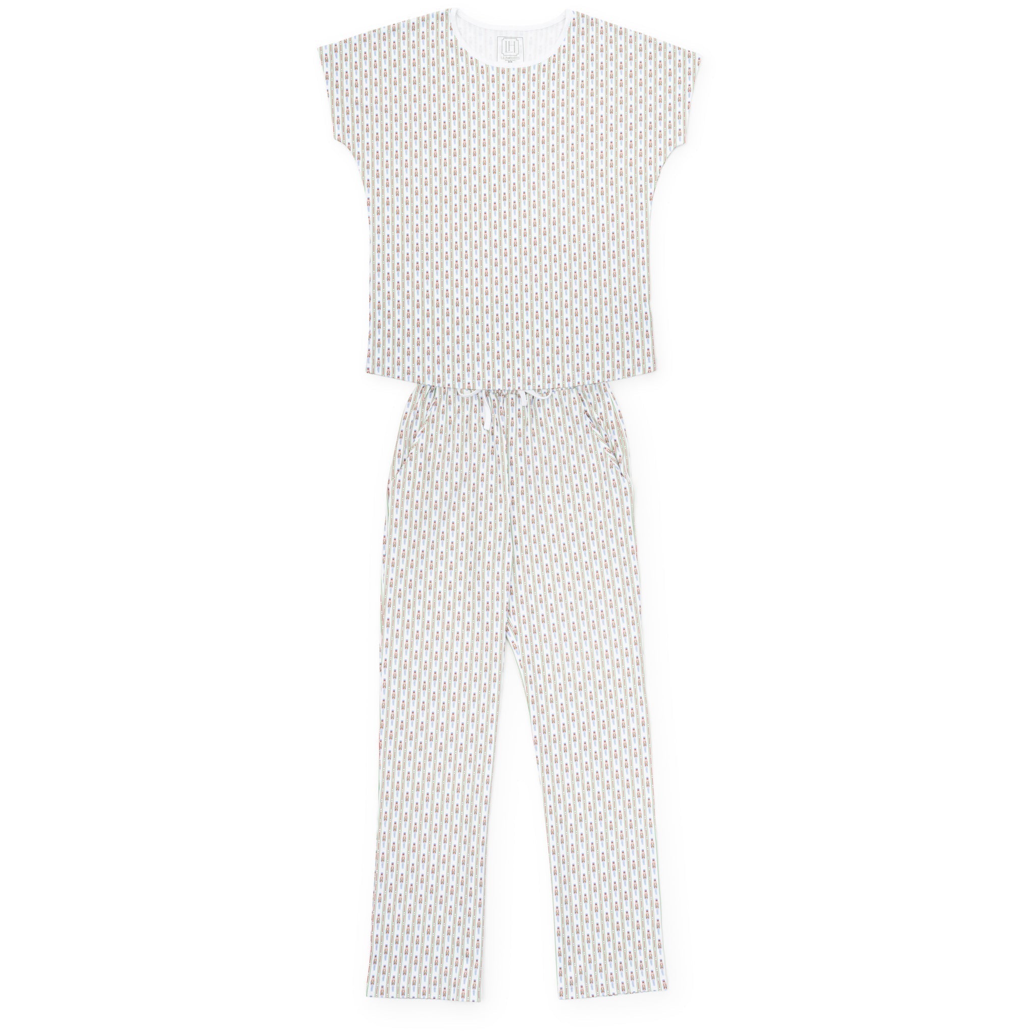 Marcia Women's Pajama Pant Set Nutcracker Stripe