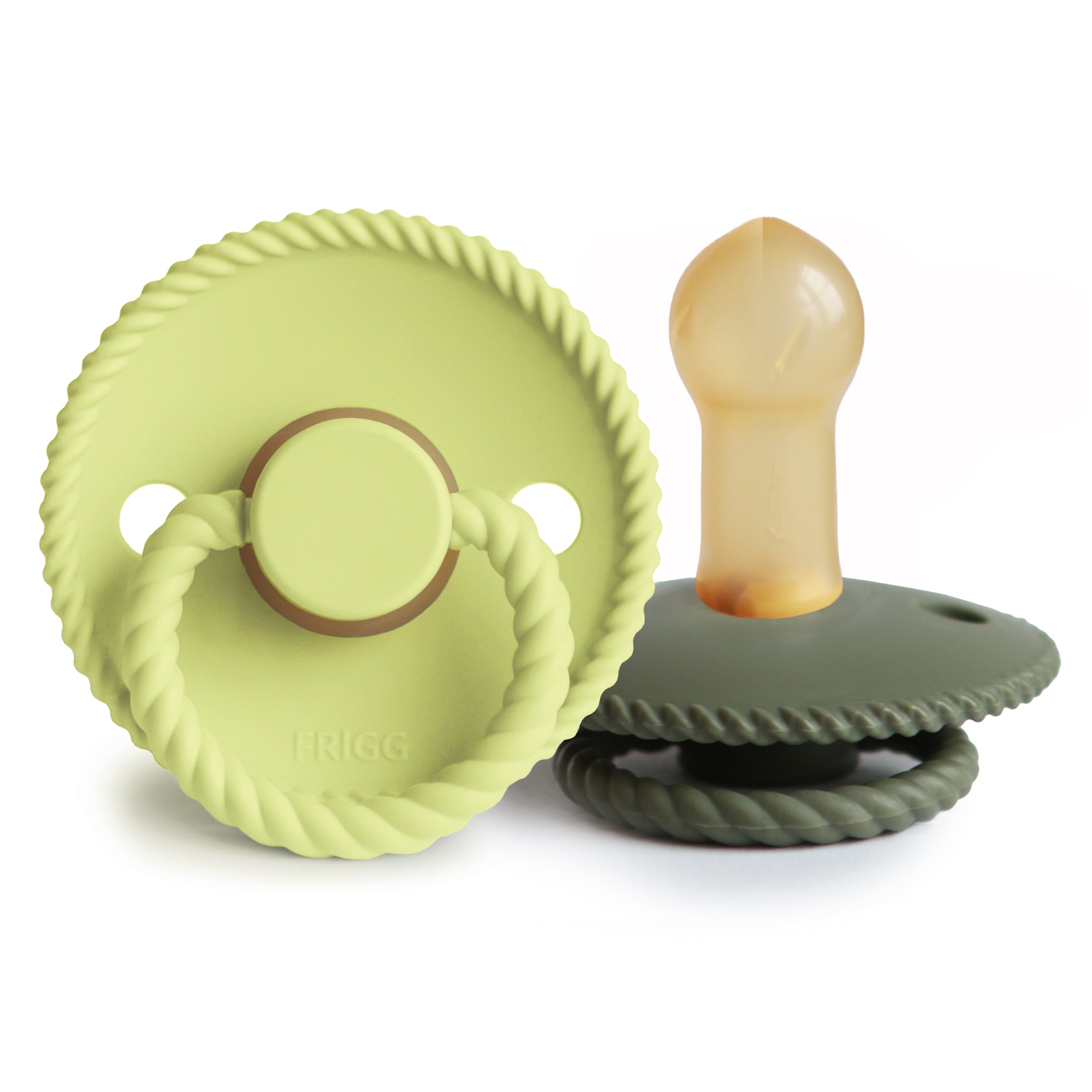 Frigg Rope Natural Rubber Pacifier 2-pack