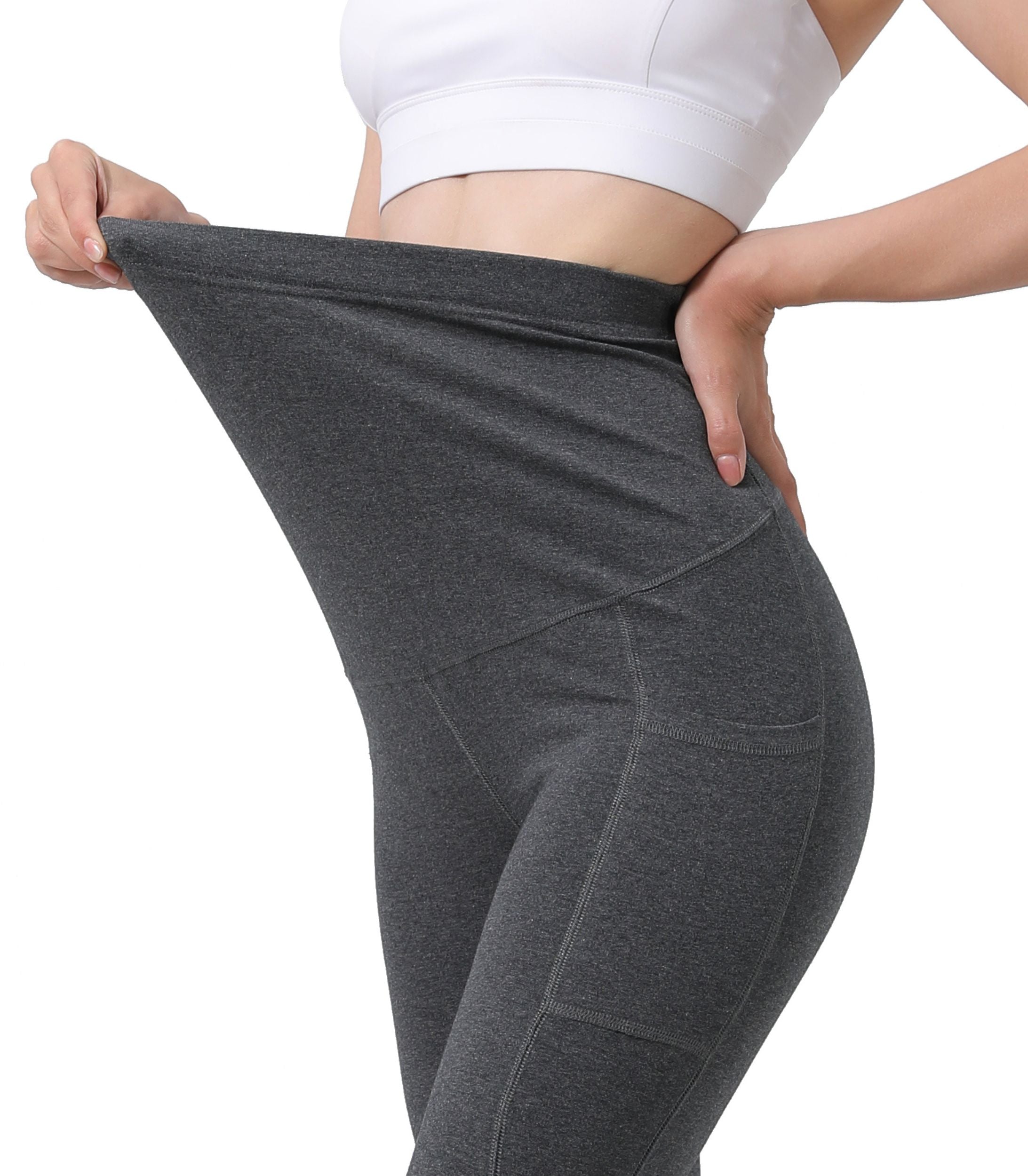 Pregnancy Yoga Pants With Pockets (2 Pack)