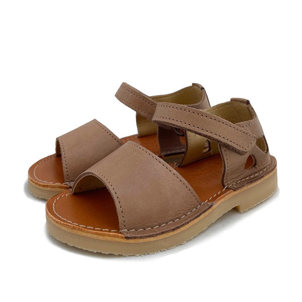 Mavis Velcro Kids Sandal Hazel Leather