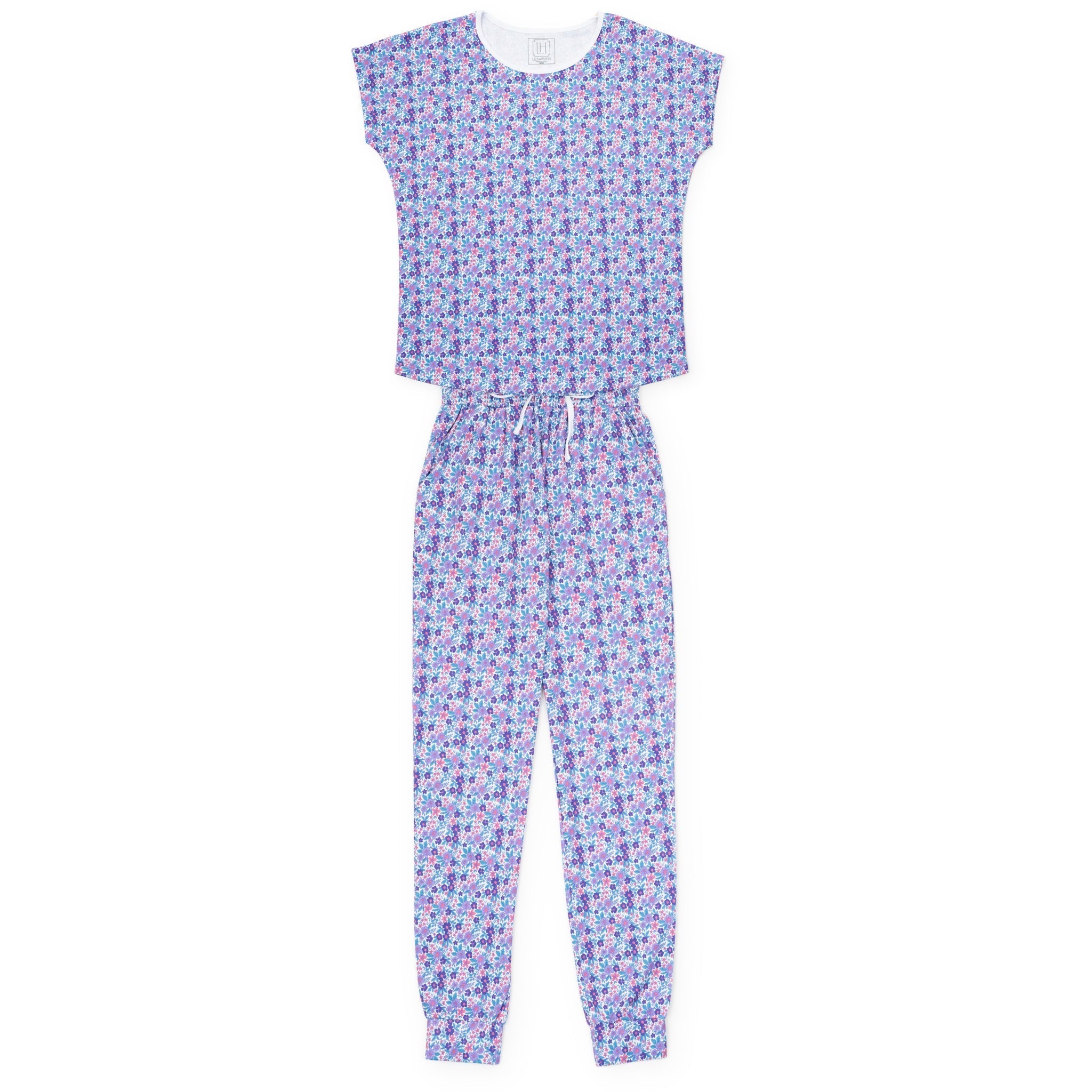 Melanie Women's Pajama Jogger Pant Set Blackberry Floral