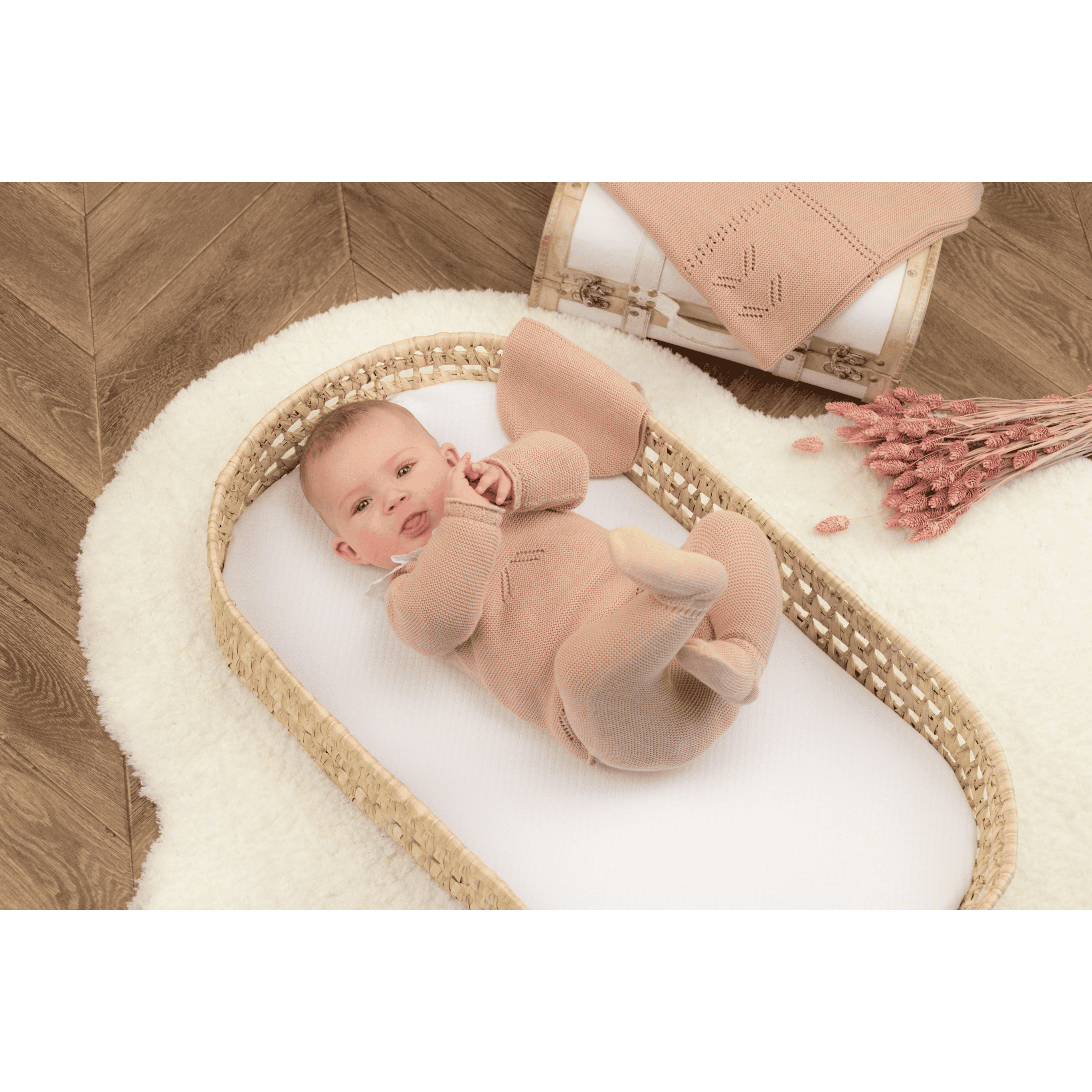 Meli | Baby Girls Dusty Rose Layette Set (4)