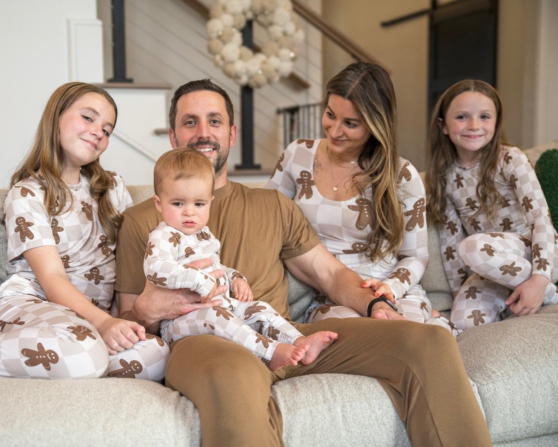 Bamboo Men's Christmas Pajamas | Matching Family Holiday Set - Gingerbread