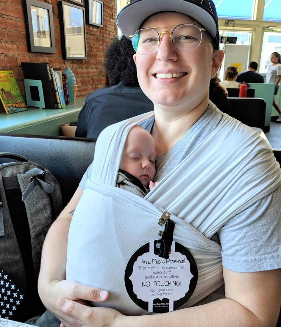 Micro Preemie No Touching Car Seat Sign Tag