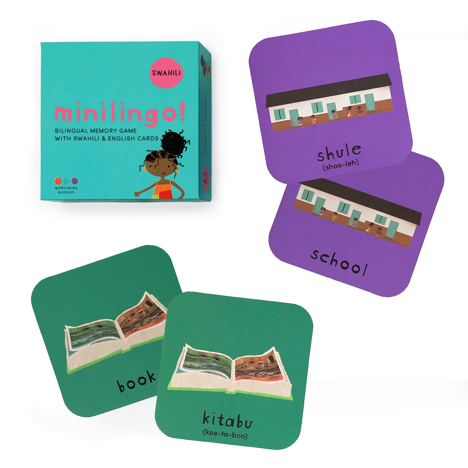 Minilingo, English/swahili Flashcards