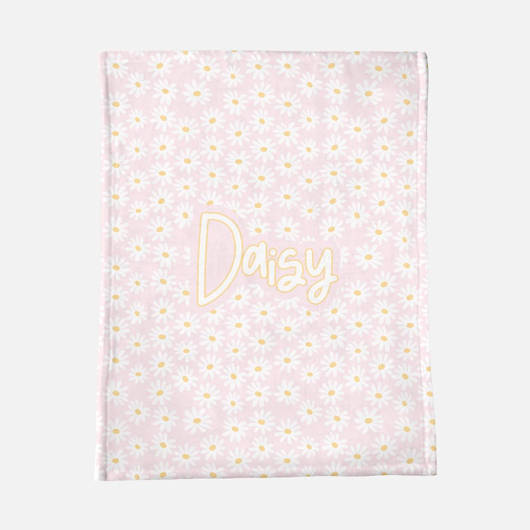 Daisies Personalized Minky Blanket
