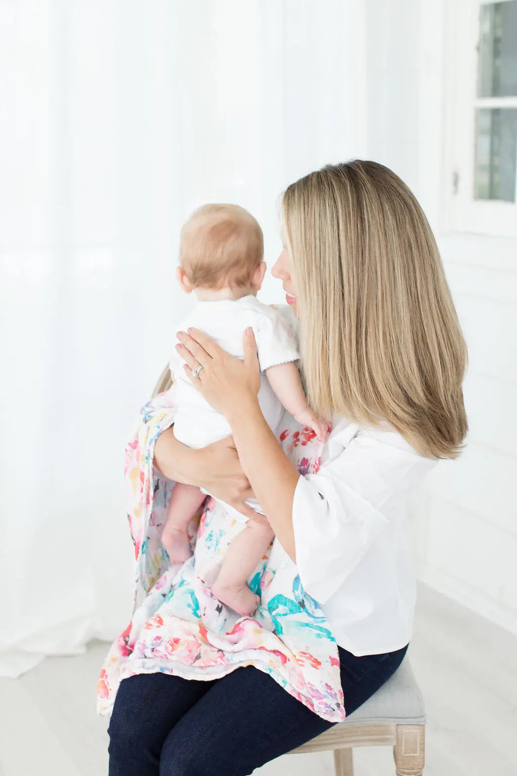 Swaddle Blanket - Bamboo And Cotton - Flora