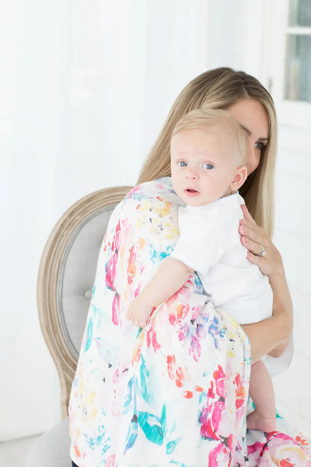 Swaddle Blanket - Bamboo And Cotton - Flora