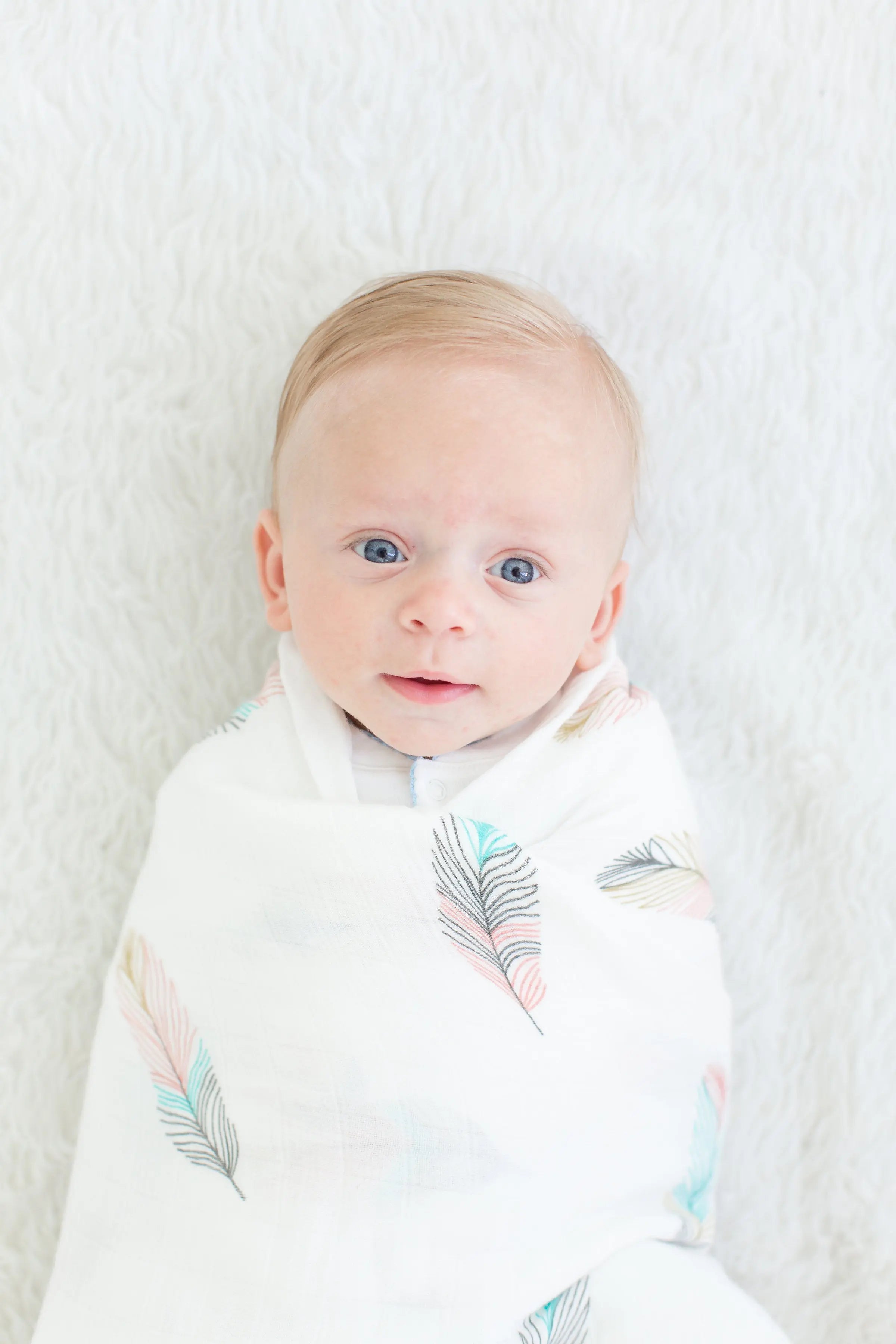 Swaddle Blanket - Bamboo And Cotton - Feather