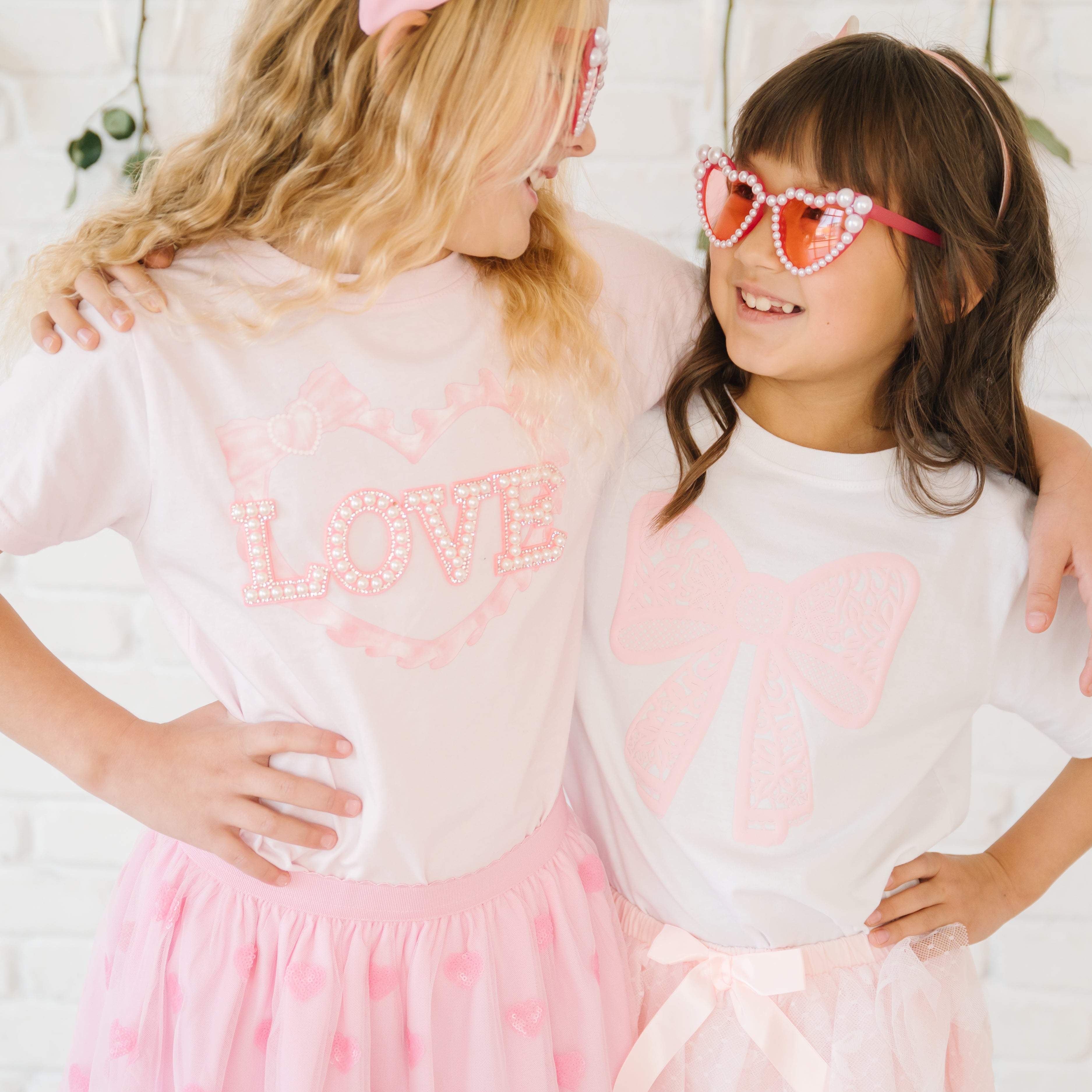Lace Bow Puff Ink Short Sleeve T-shirt