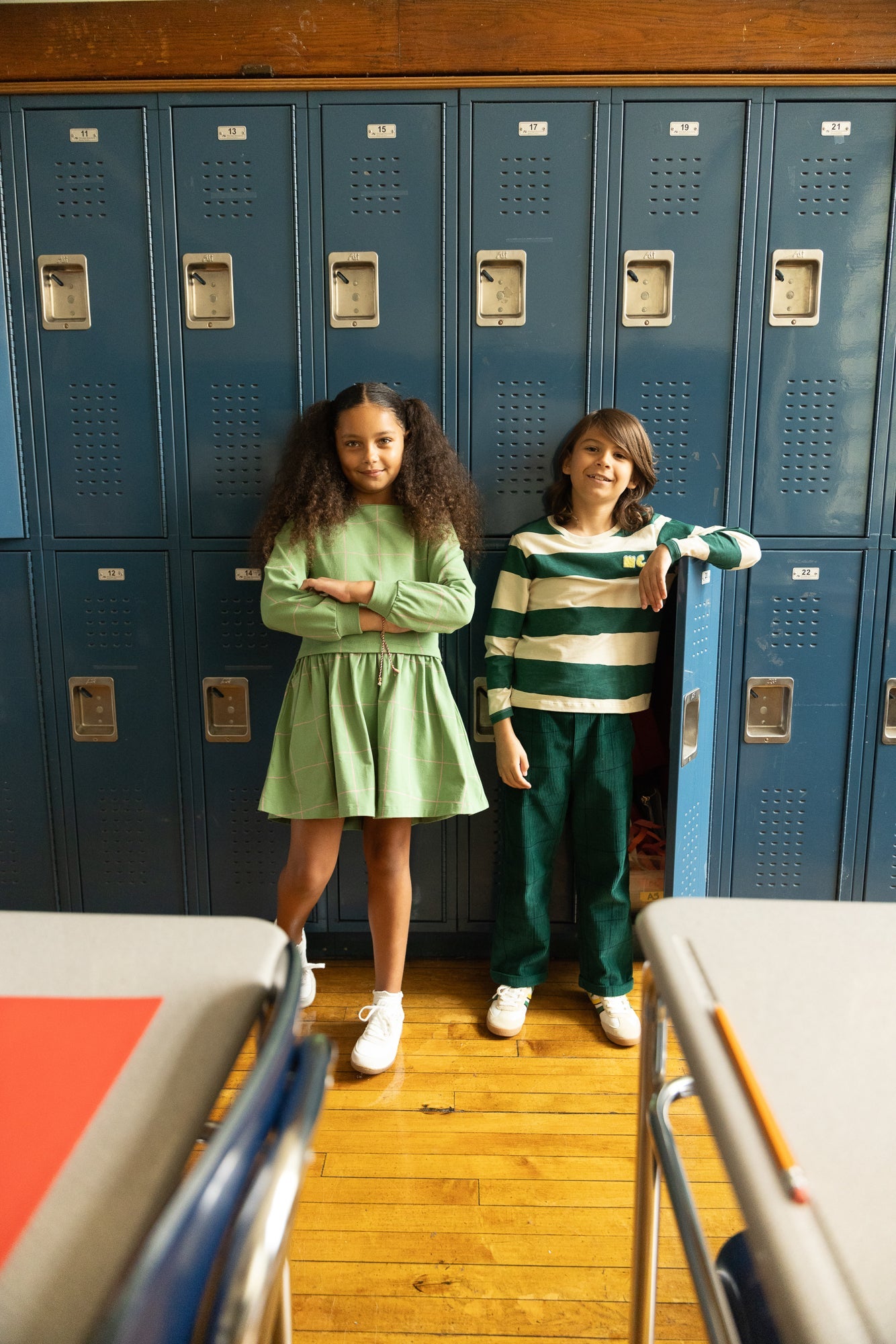 Recycled Cotton Green Rugby Stripe T-shirt