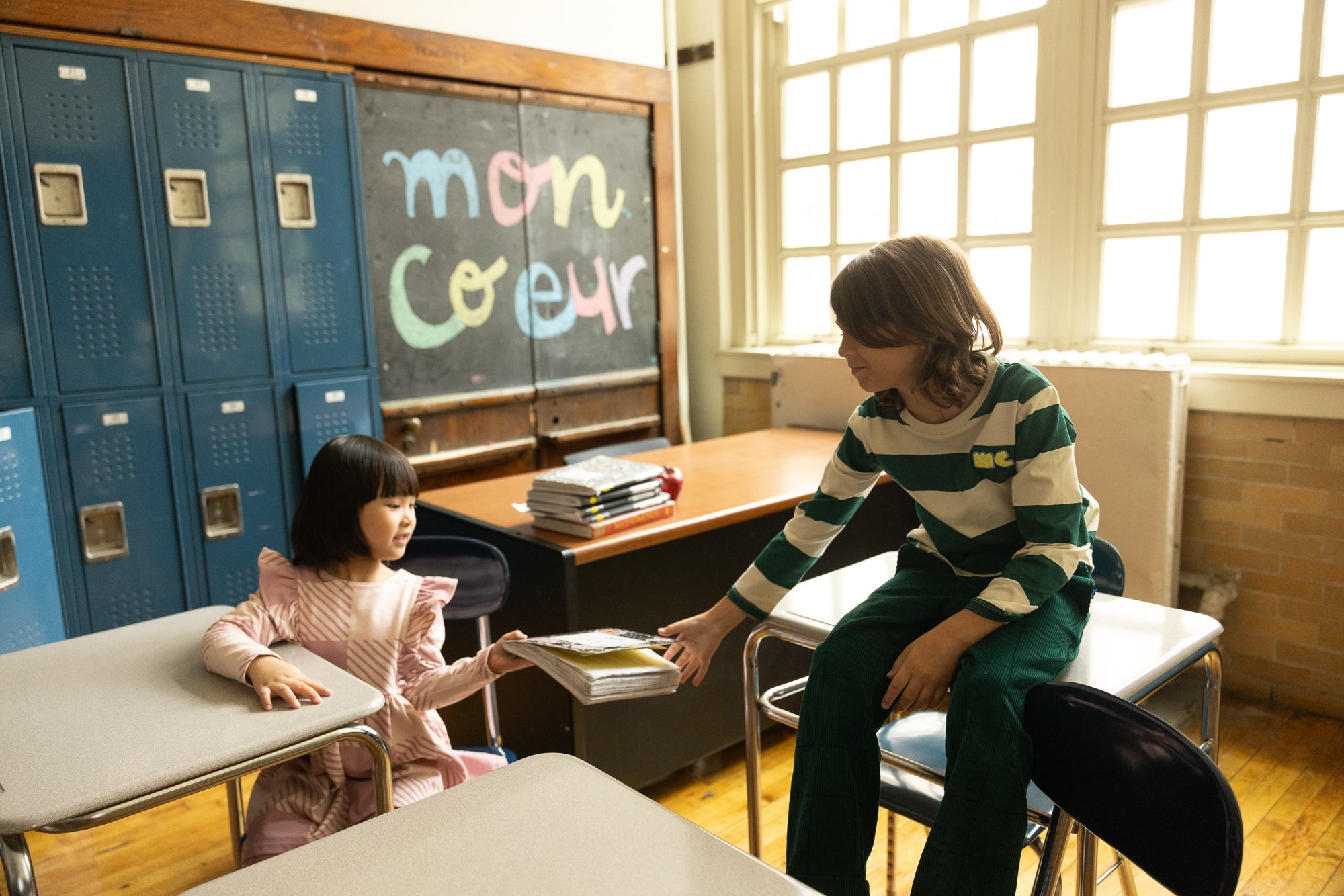 Recycled Cotton Green Rugby Stripe T-shirt