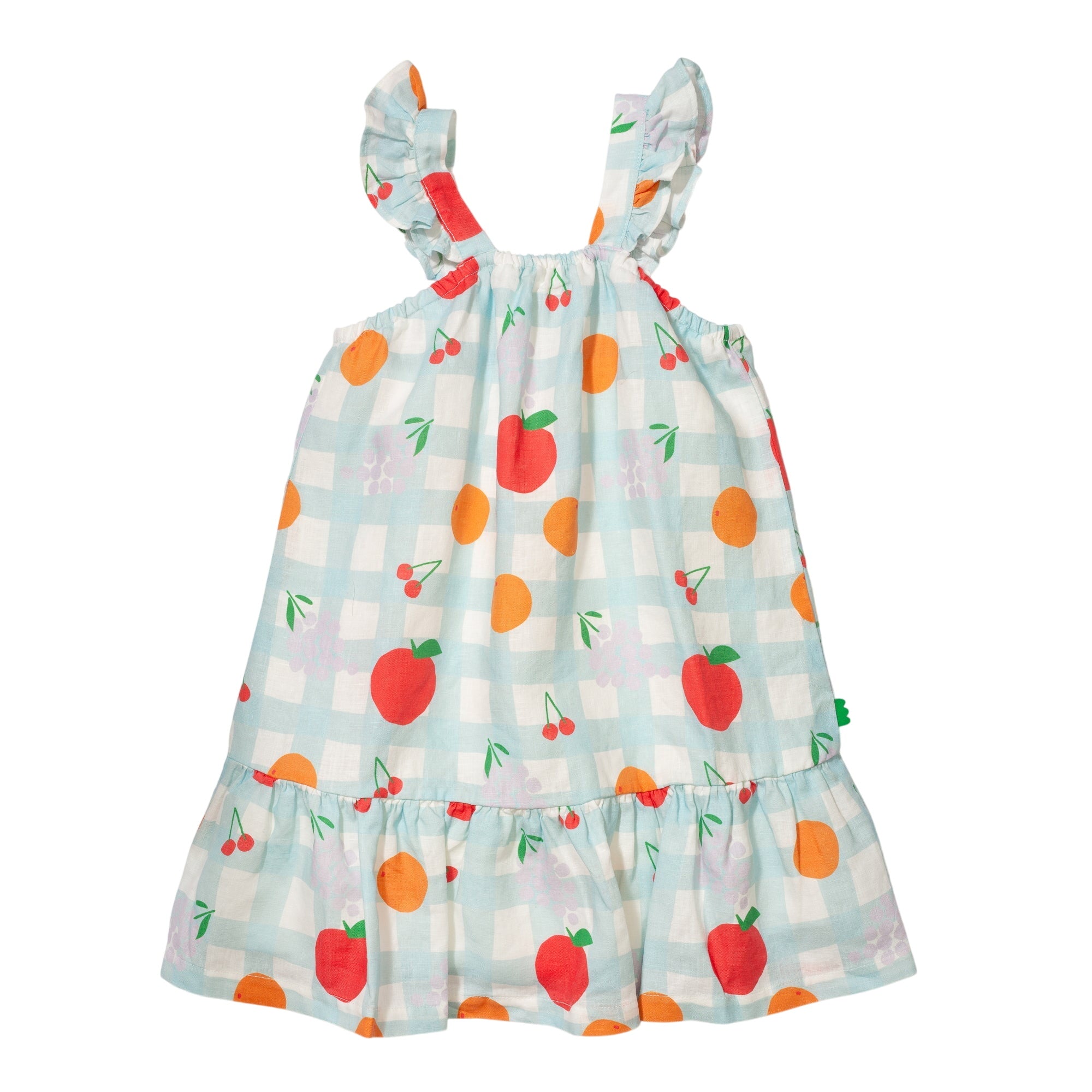 Linen Picnic Kid Ruffle Dress
