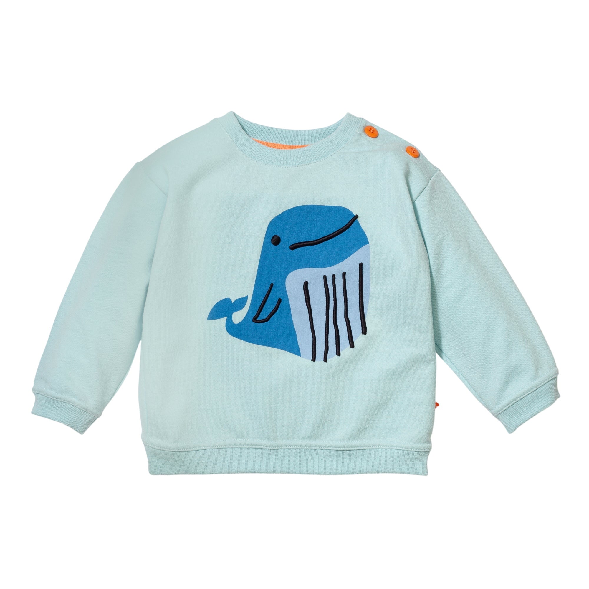 Recycled Cotton Whale Baby Sweatshirt