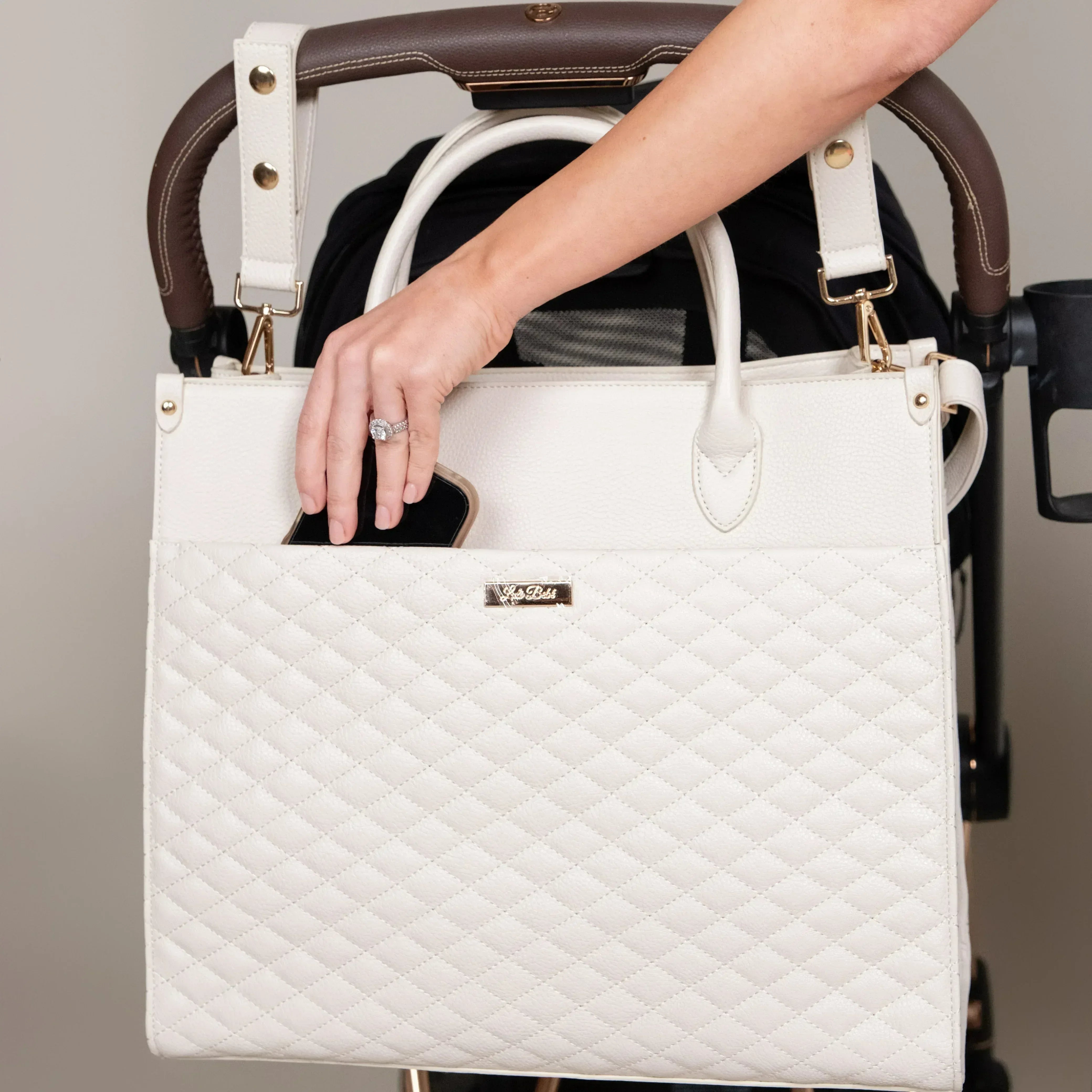 Monaco Tote Bag | Stone Grey