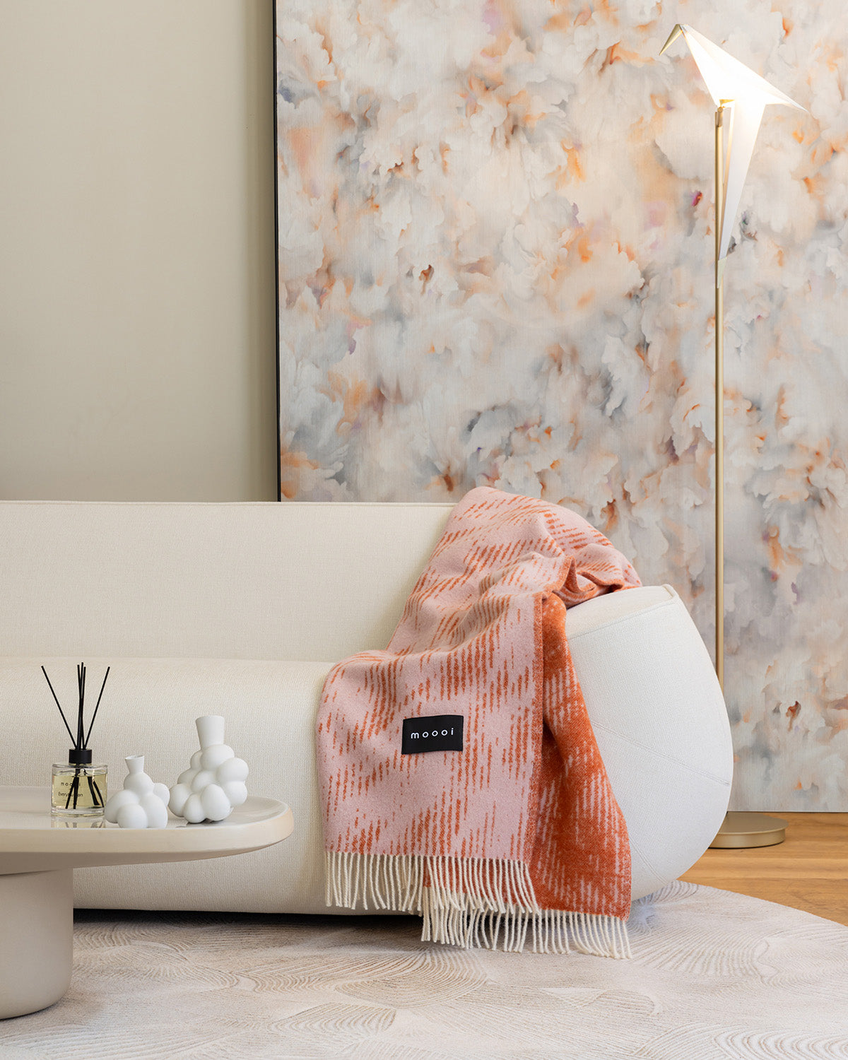 Blanket Moooi Blusing Sloth Pink Rust