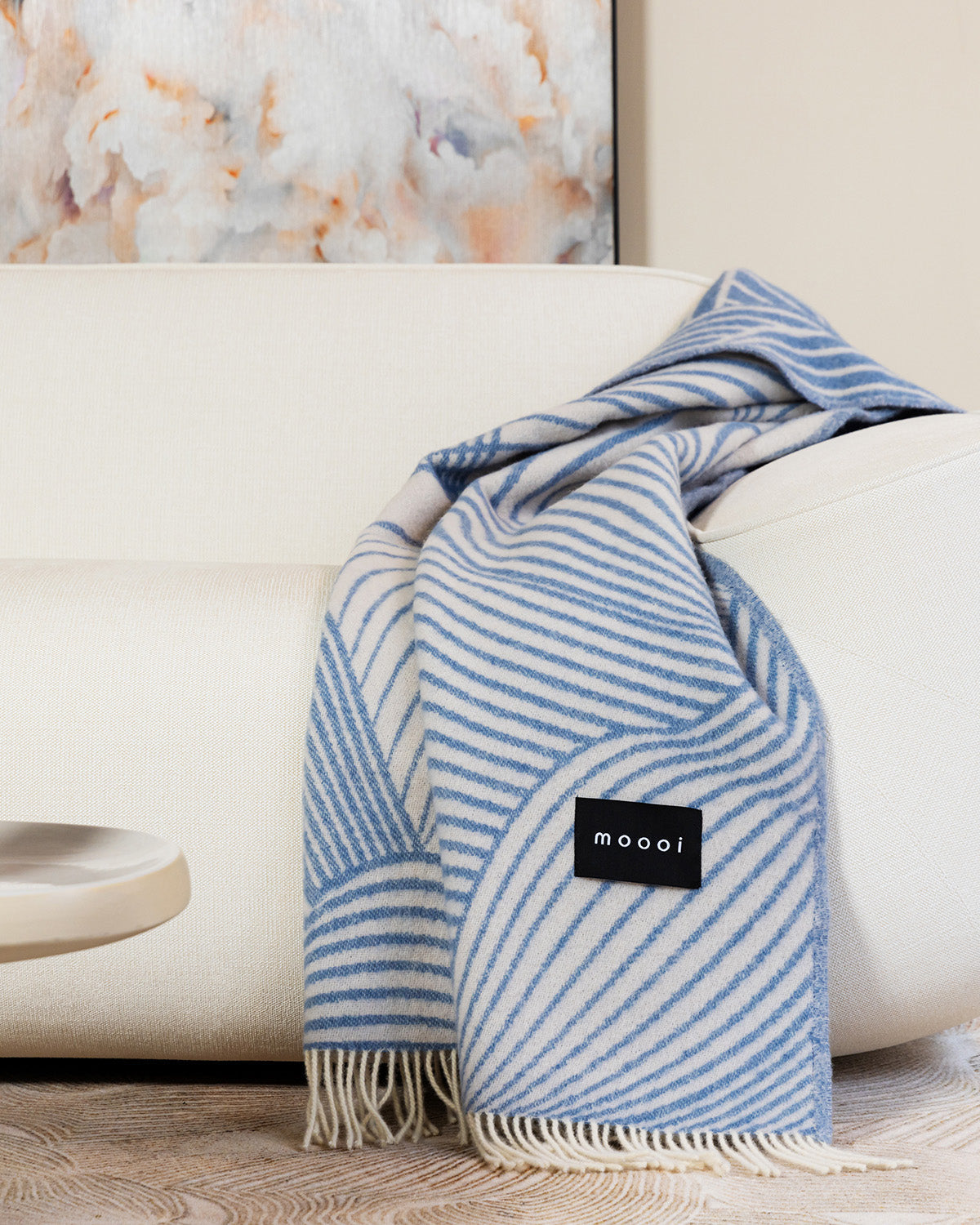 Blanket Moooi Tehcno Bee Denim Cream