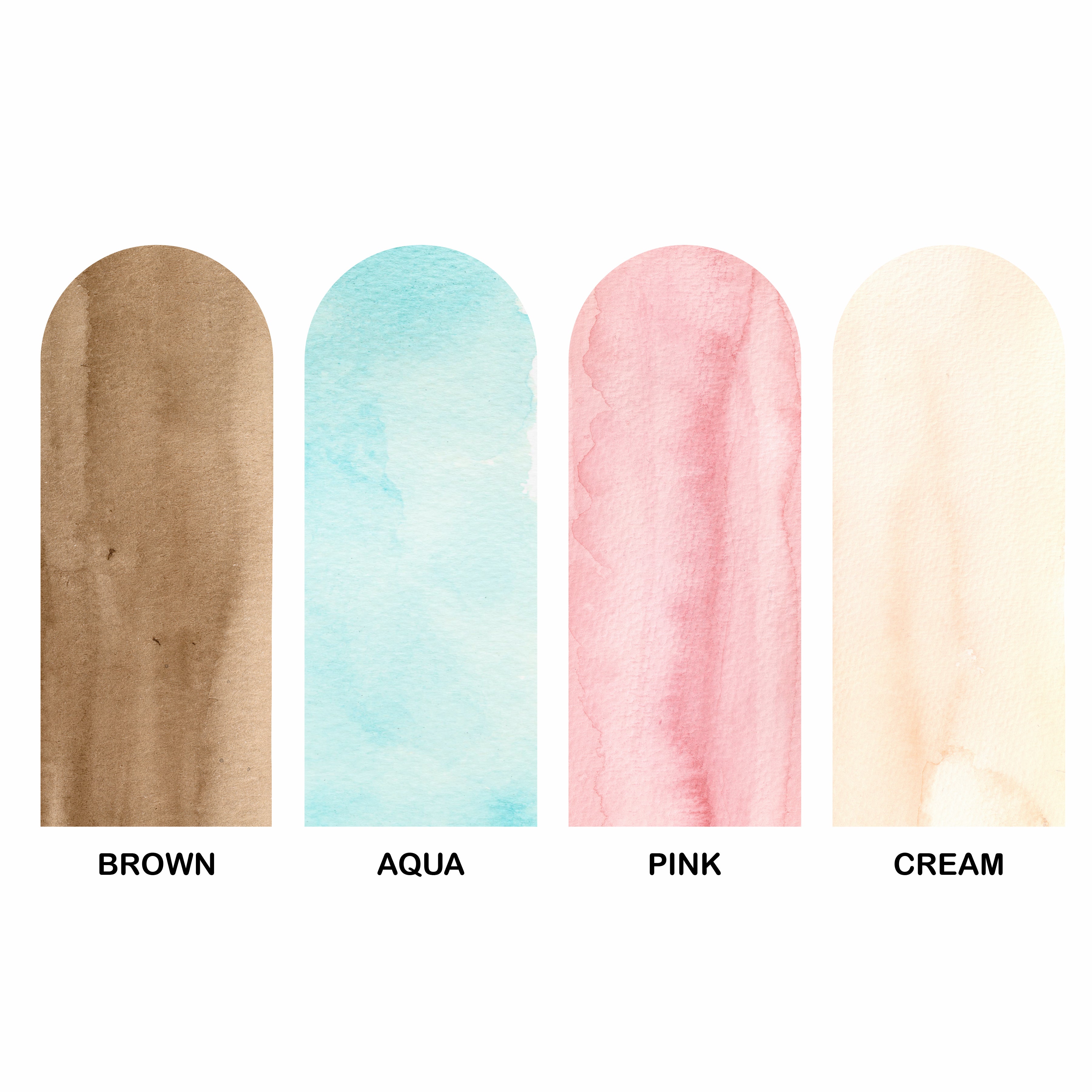 Double Watercolor Arch Decal Set