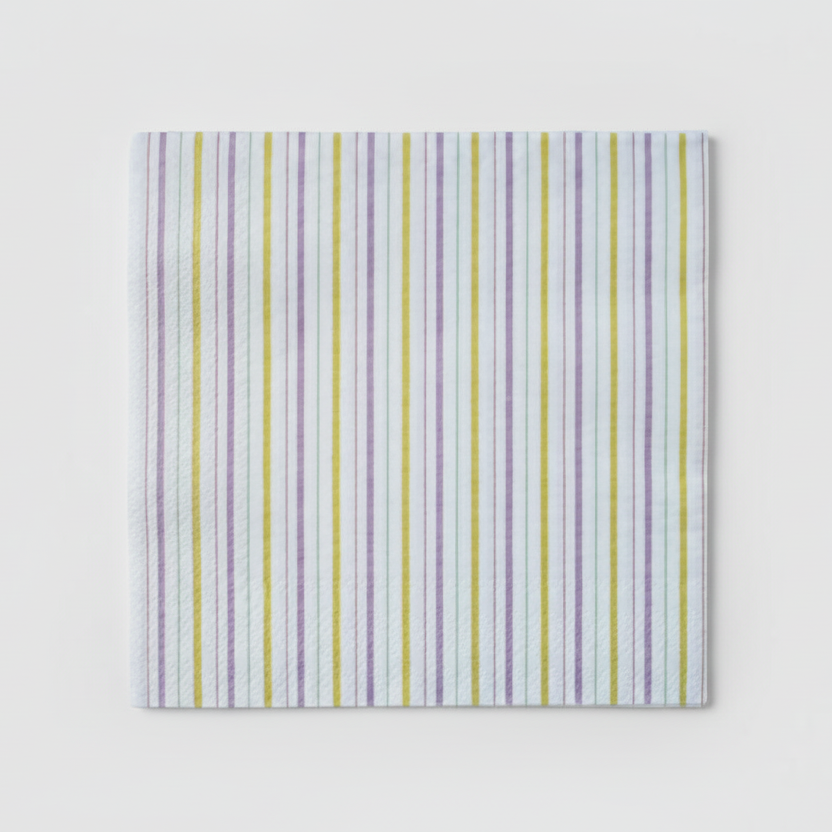 Multicolor Fine Stripes Napkins (set Of 16)